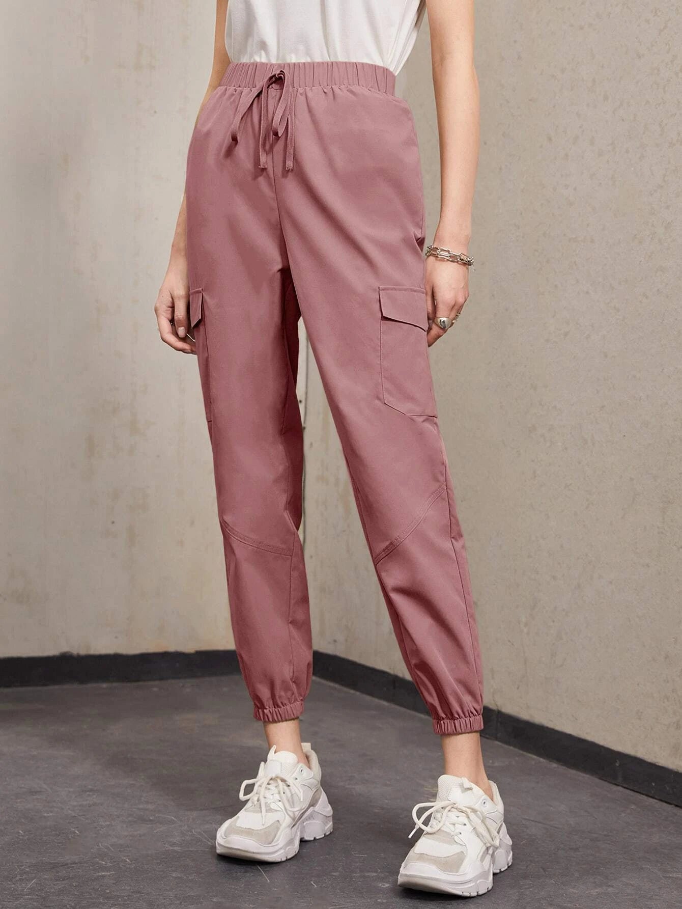 Flap Pocket Cropped Pants – styled outfit view