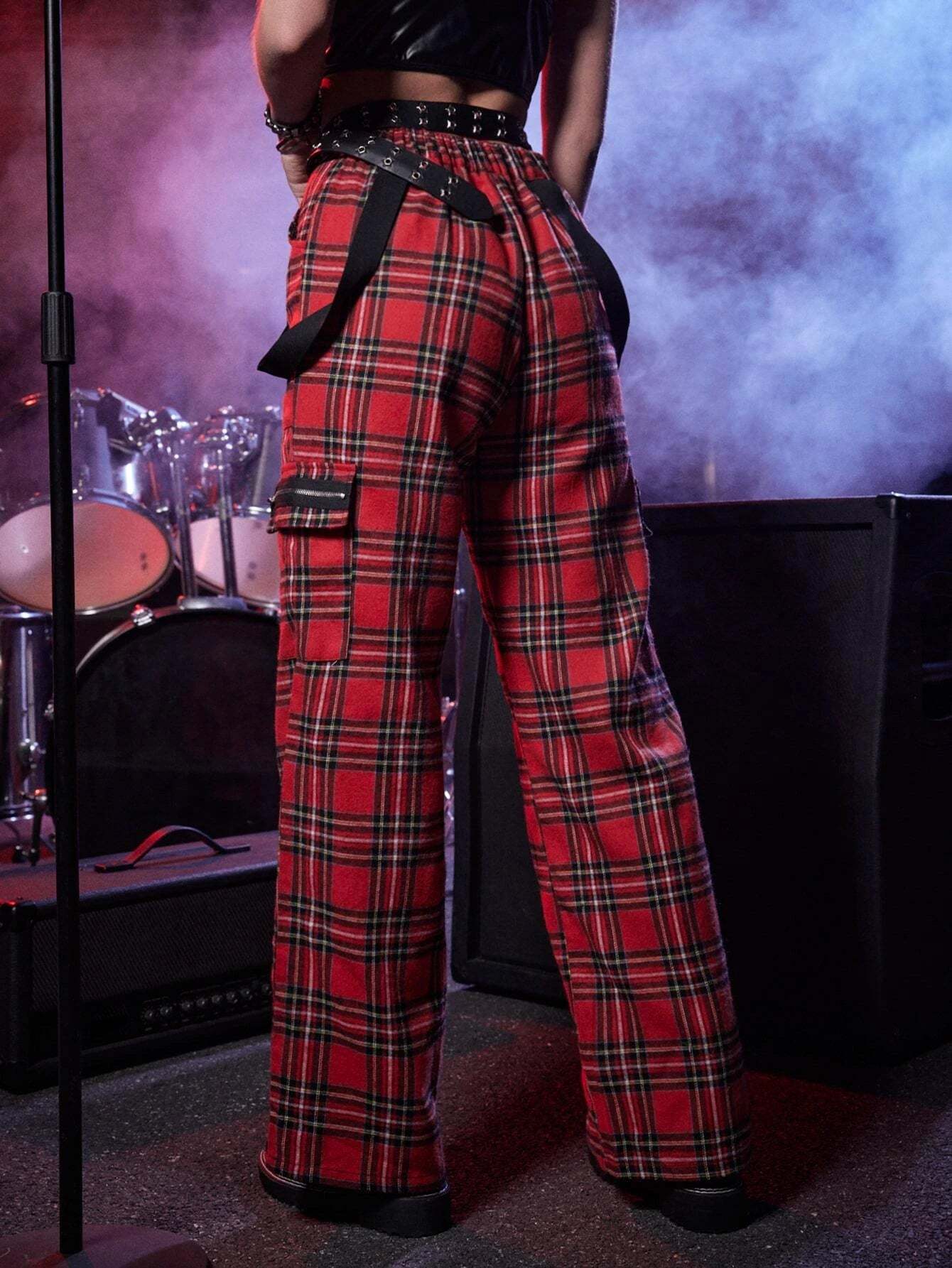 Zipper Straight Leg Pants