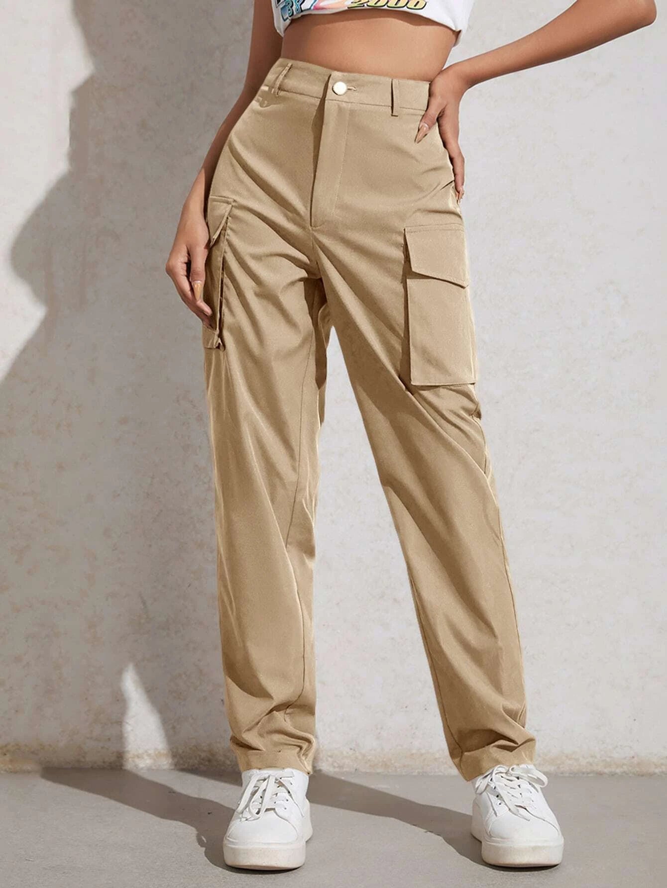 Flap Pocket Zip Cargo Pant – styled outfit view