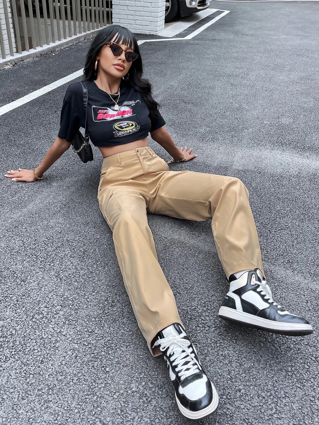 High Waist Flap Pocket Utility Pants – fit and style view