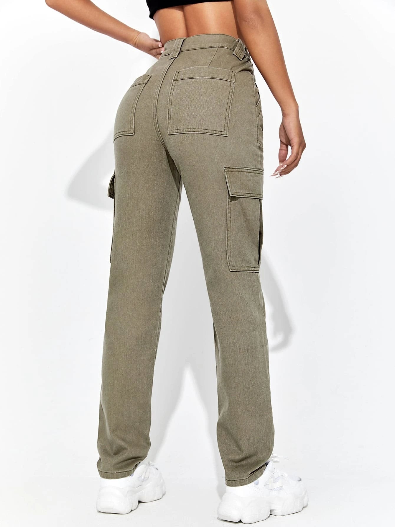 Flap Pocket Regular Fit Cargo Jean – side profile view