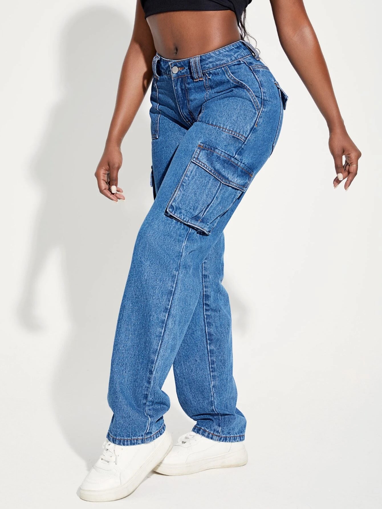 Multi Pocket Side Cargo Jeans – fit and style view