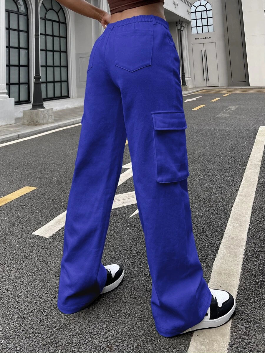 Flap Pocket Side Easy Wear Cargo Pants – styled outfit view