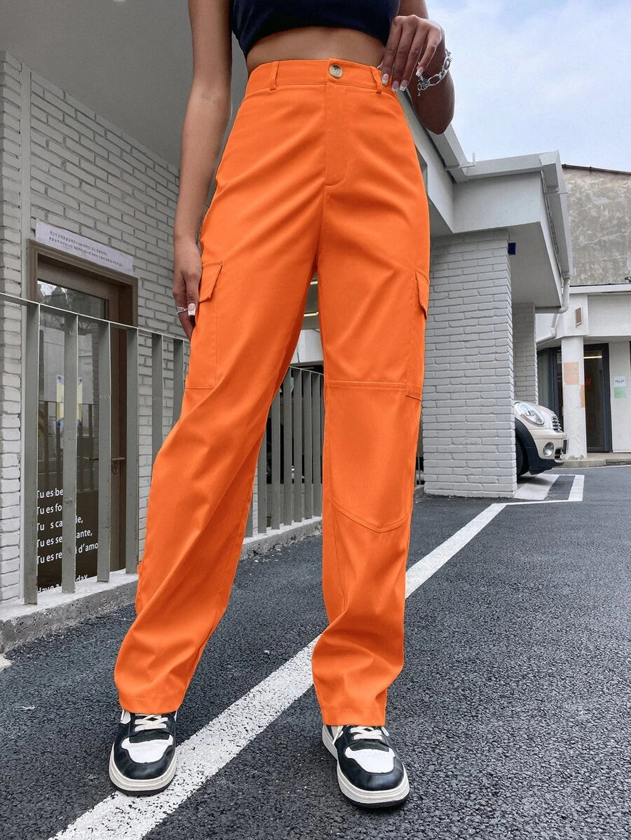 Flap Pocket Side Straight Leg Pants – lifestyle view 29