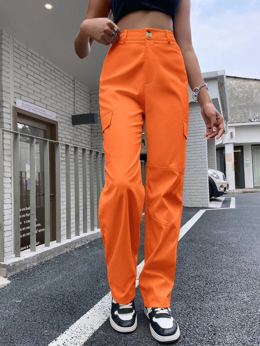 Flap Pocket Side Straight Leg Pants – lifestyle view 25
