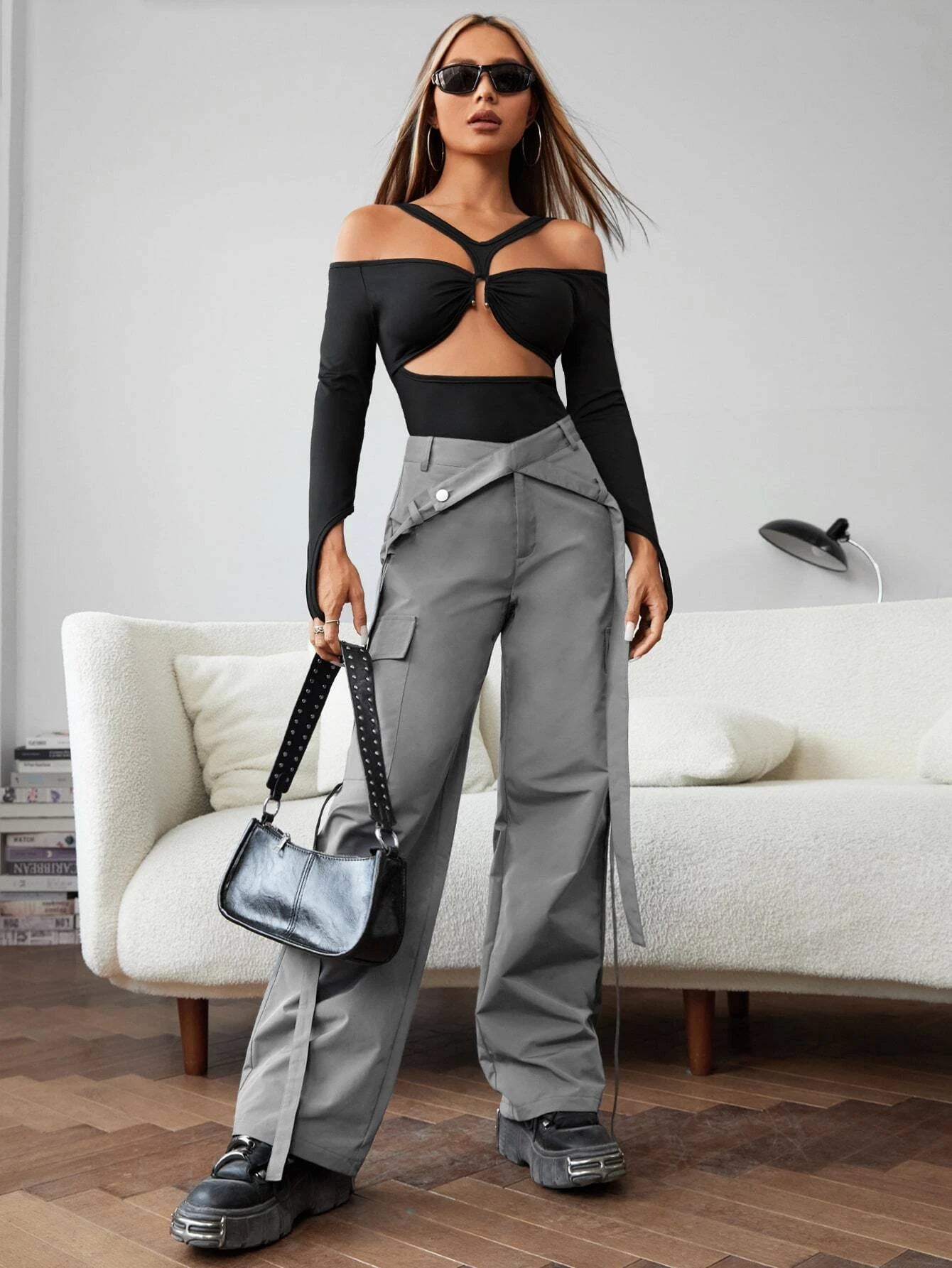 Gorpcore Flap Pocket Cargo Pants – full length outfit view