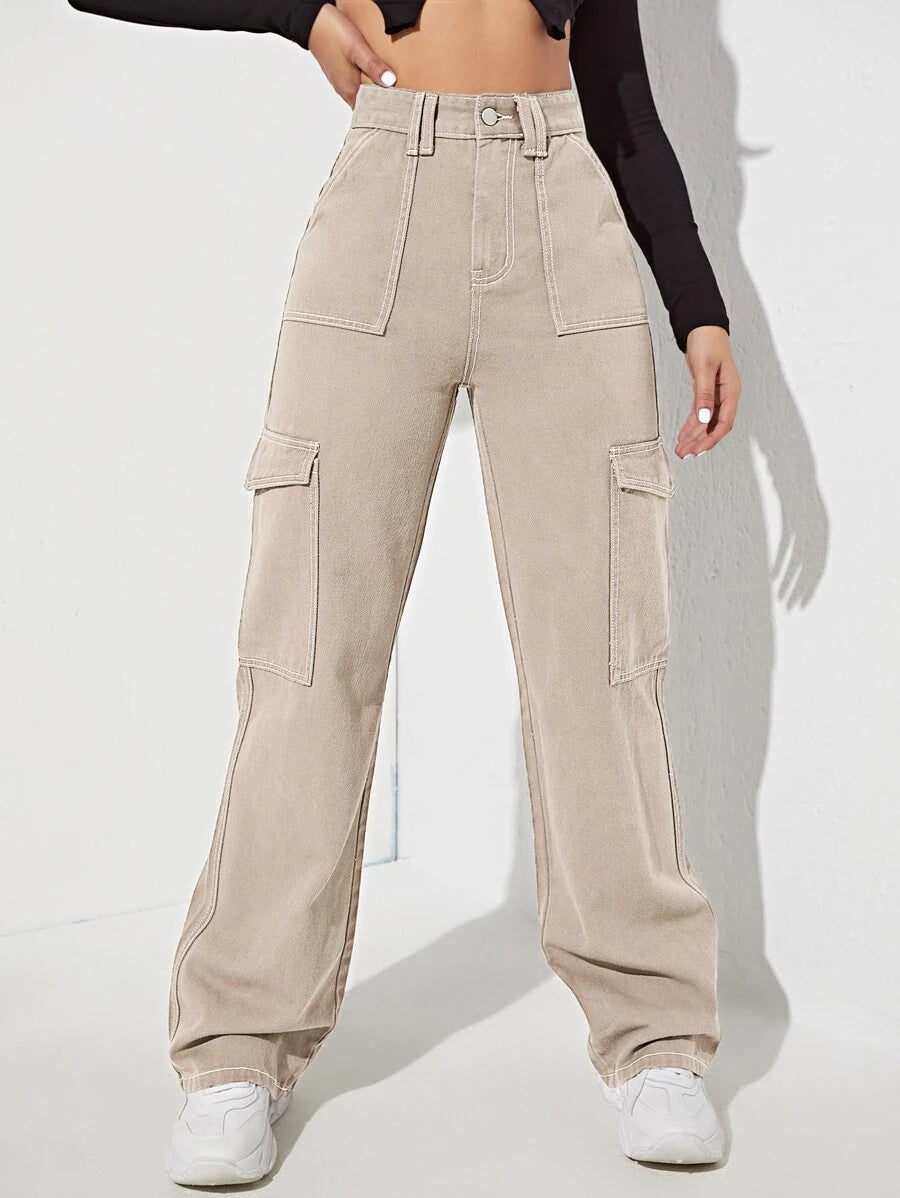 Trendy High Waist Side Pocket Jeans – lifestyle view 13