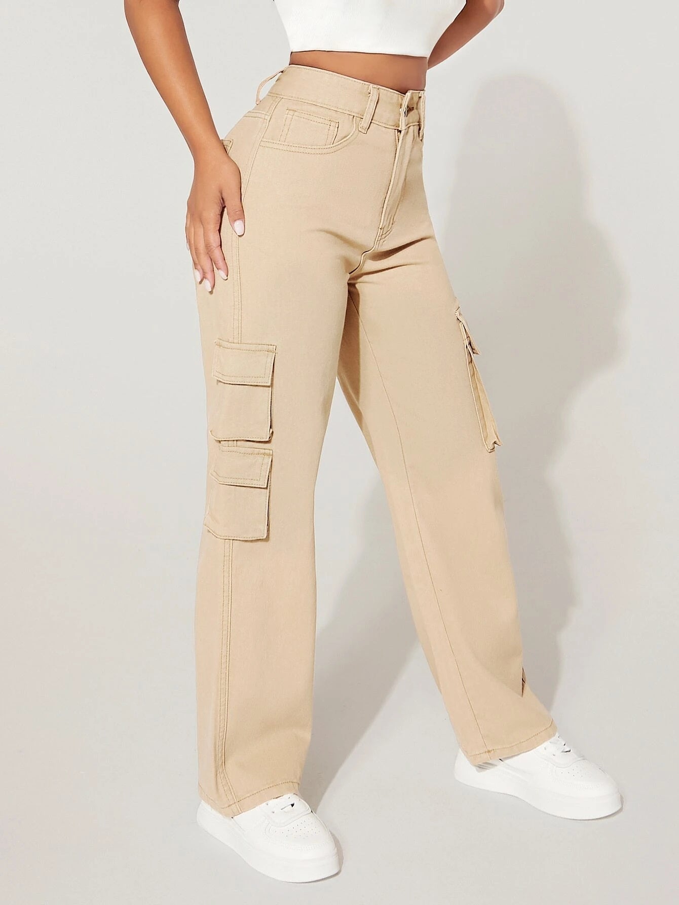 Cargo Zipper Jean – waistband detail