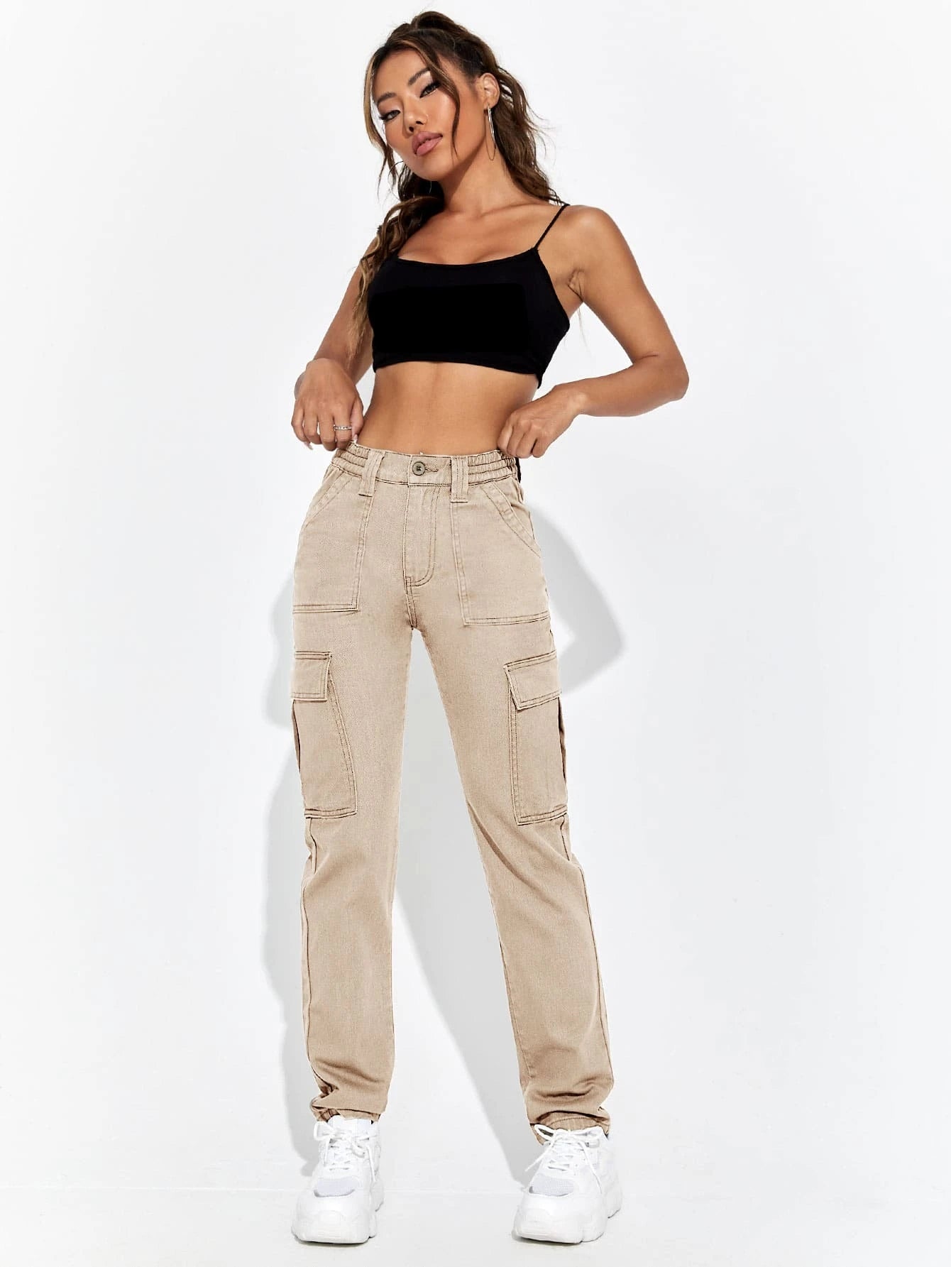 Flap Pocket Regular Fit Cargo Jean – styled outfit view
