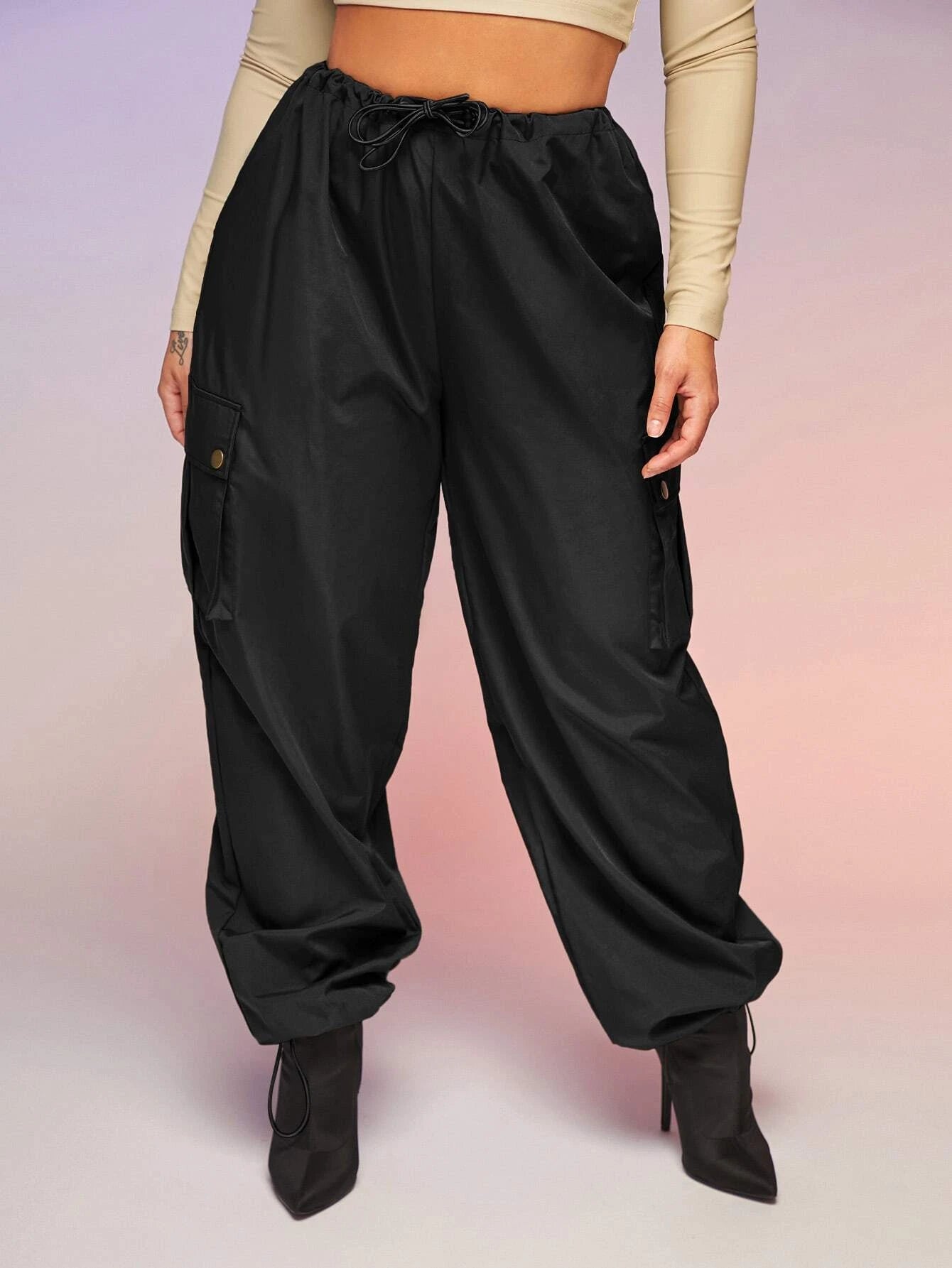 Parachute Cargo Pant – full length outfit view