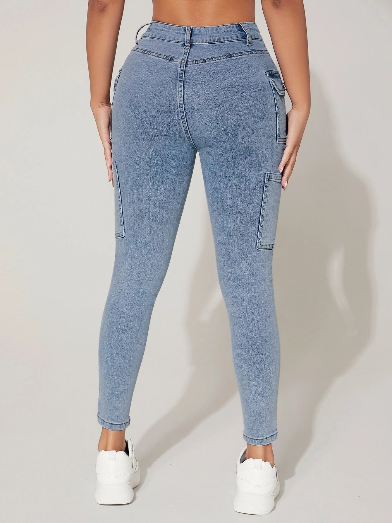 Side Cargo Jeans With Flap Pockets – lifestyle view 11