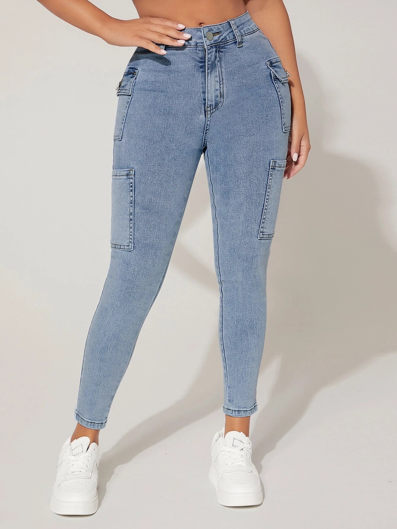 Side Cargo Jeans With Flap Pockets – lifestyle view 13