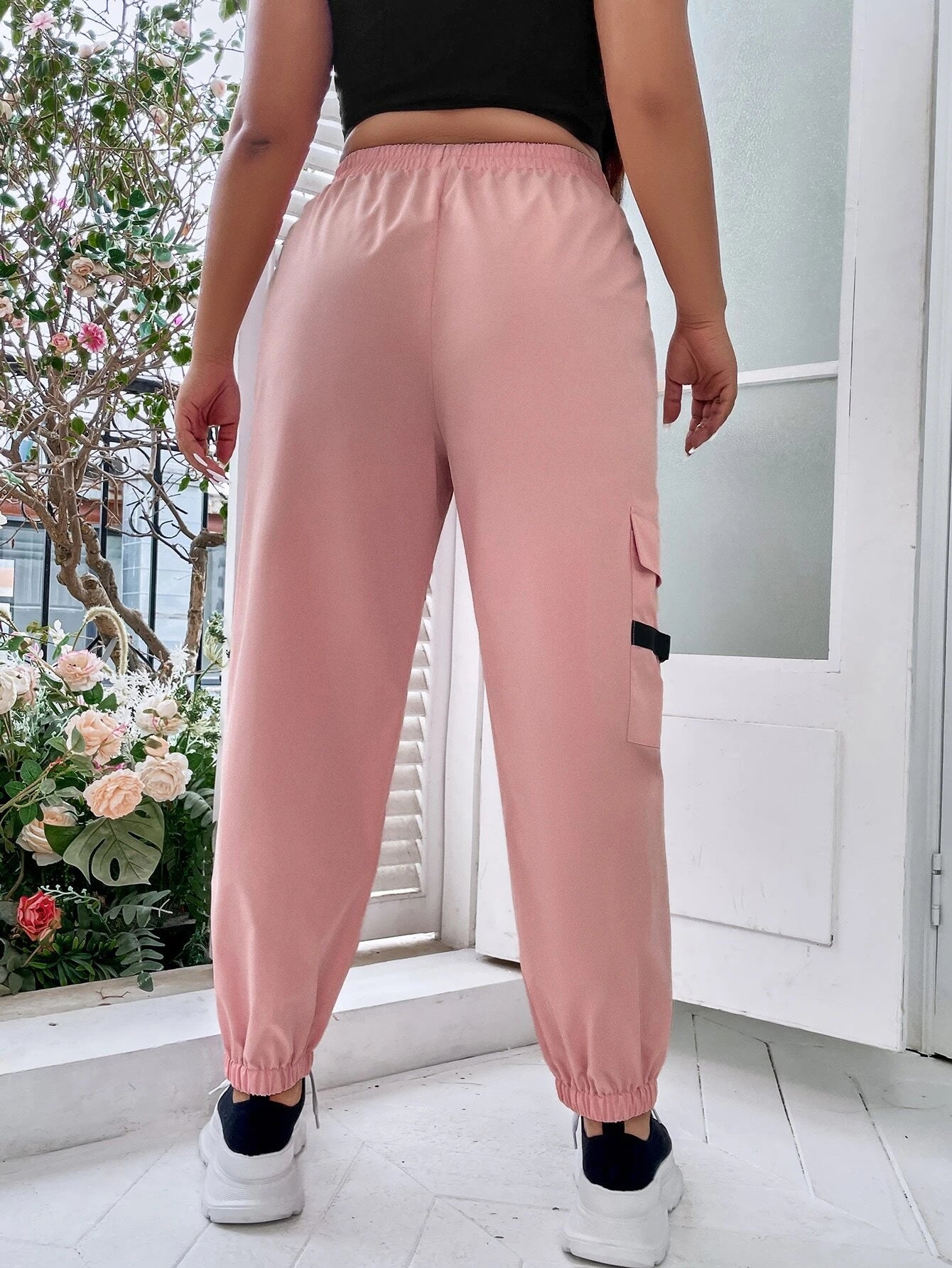 Adjustable Drawstring Cargo Pants – fit and style view