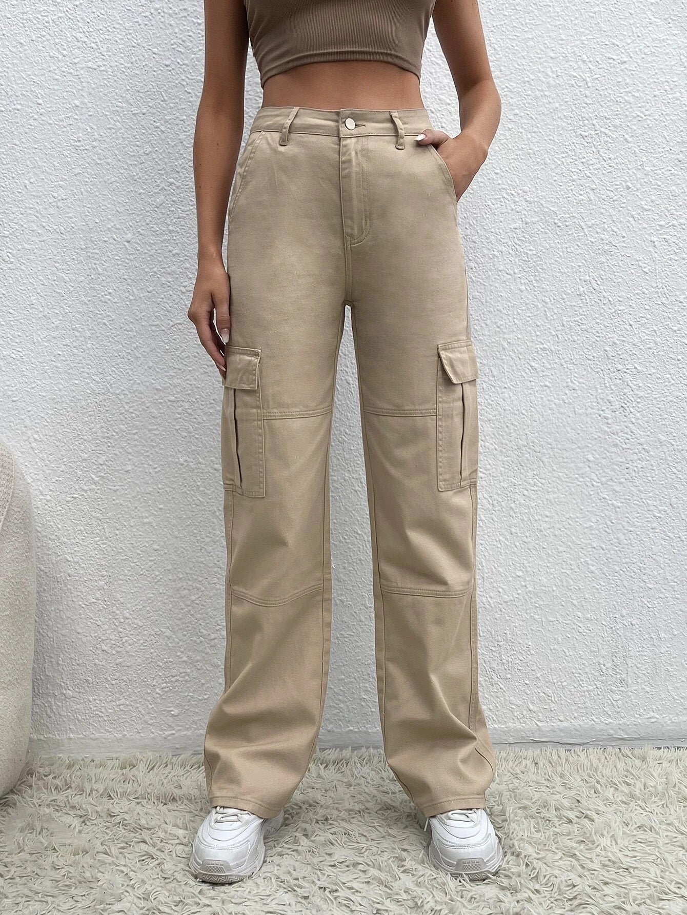 Button Flap Pocket Cargo Jean – back view detail