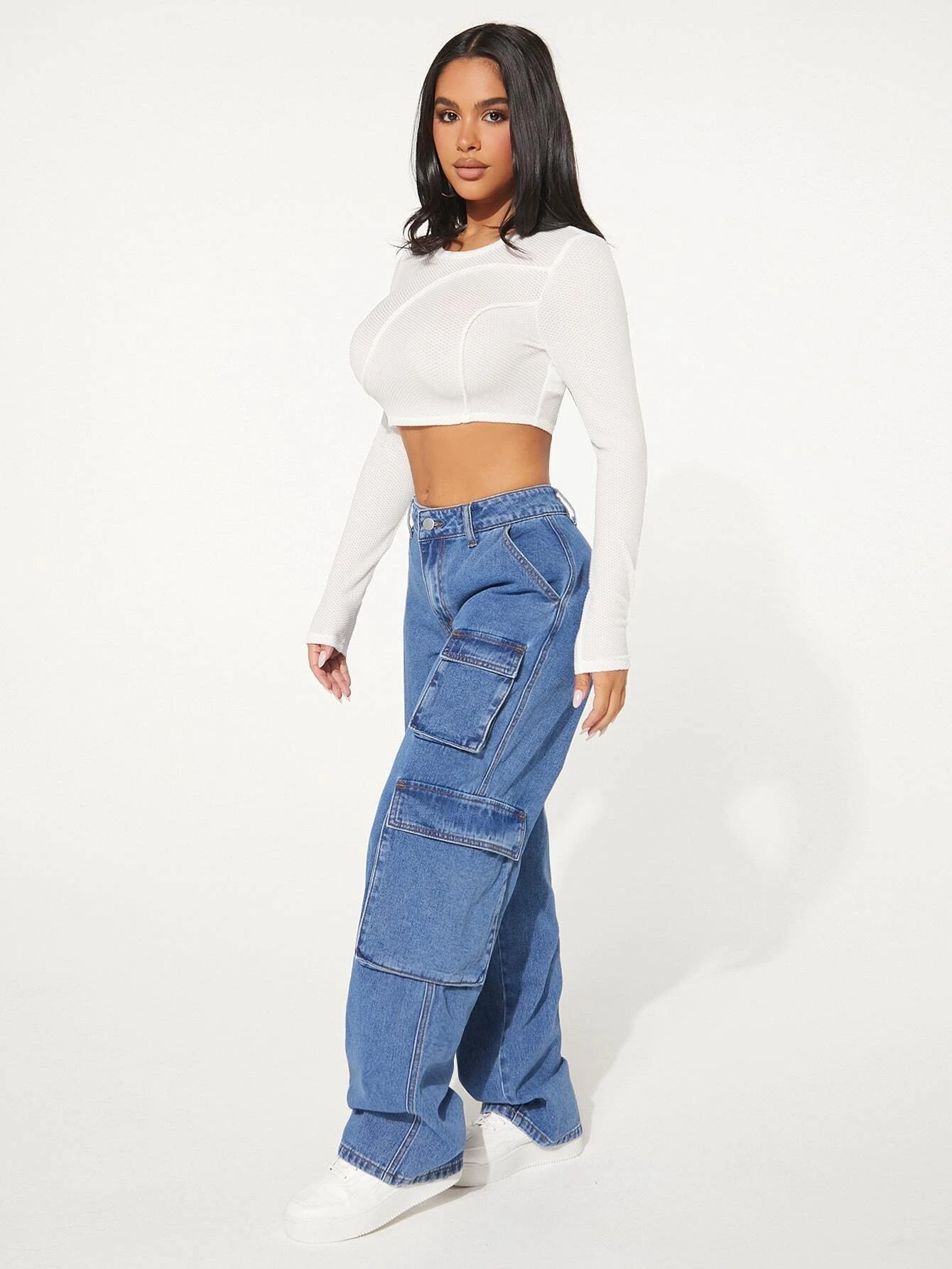 Flap Pocket Cargo Jeans Style 9 – fit and style view