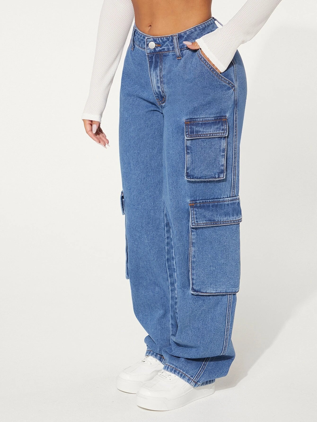 Flap Pocket Cargo Jeans Style 9 – lifestyle view 12