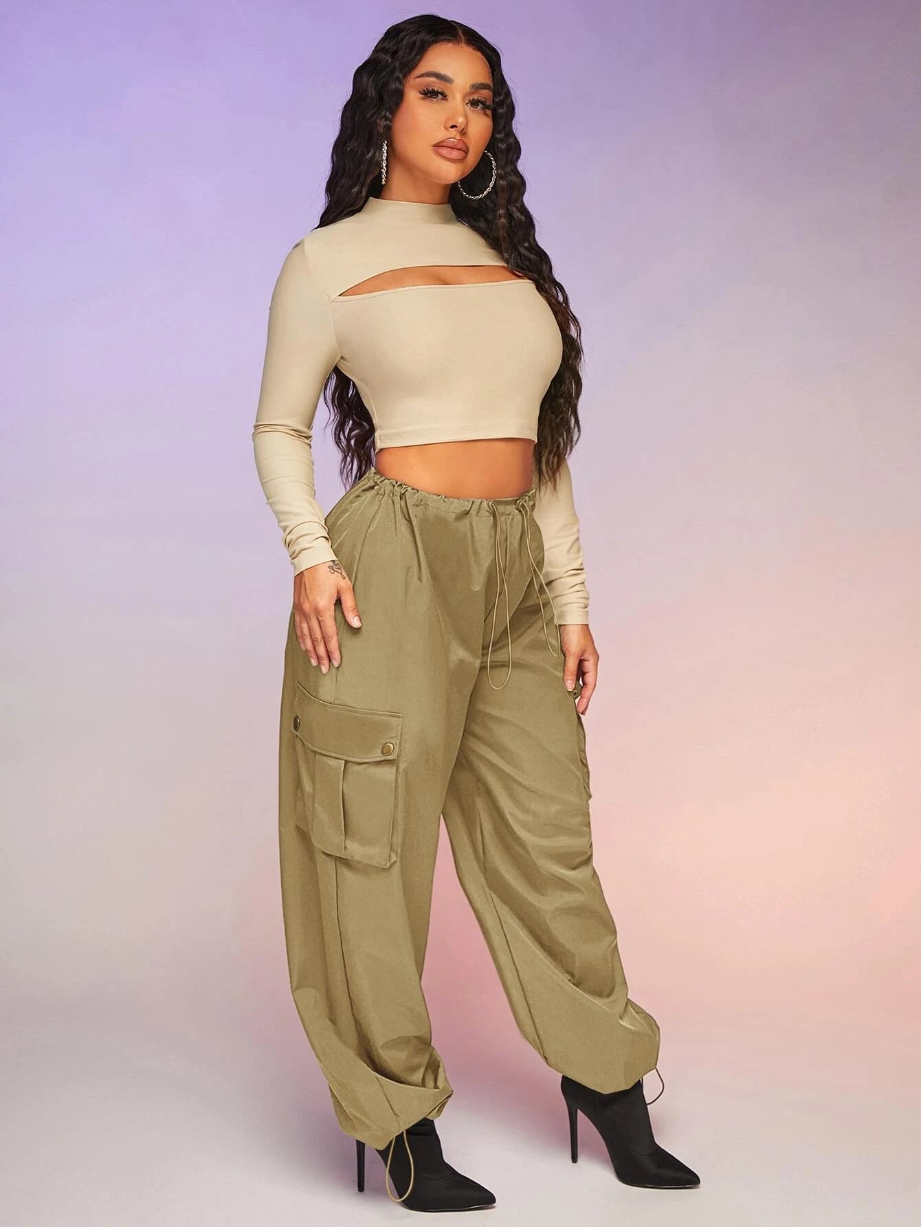 Parachute Cargo Pant – model wearing view
