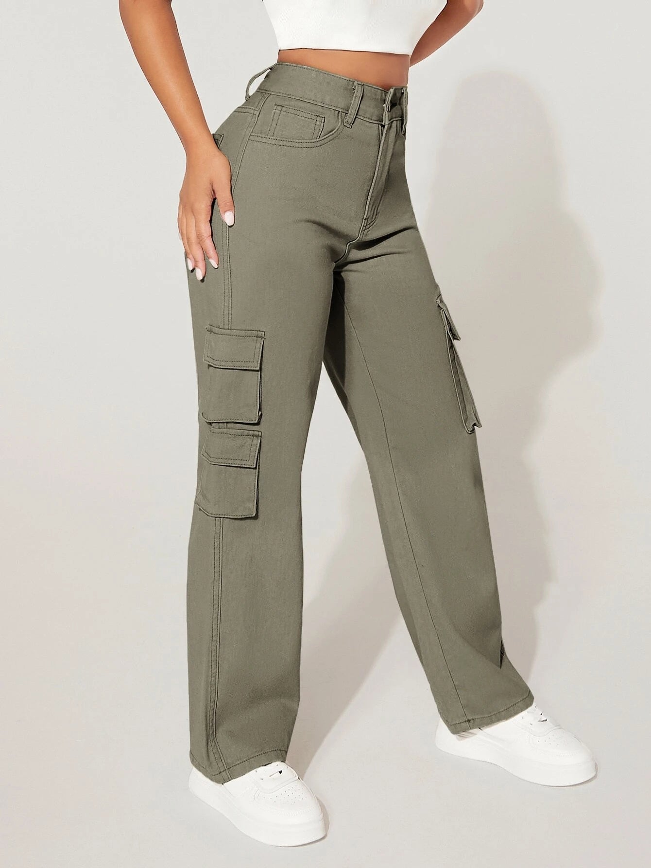 Cargo Zipper Jean – back view detail