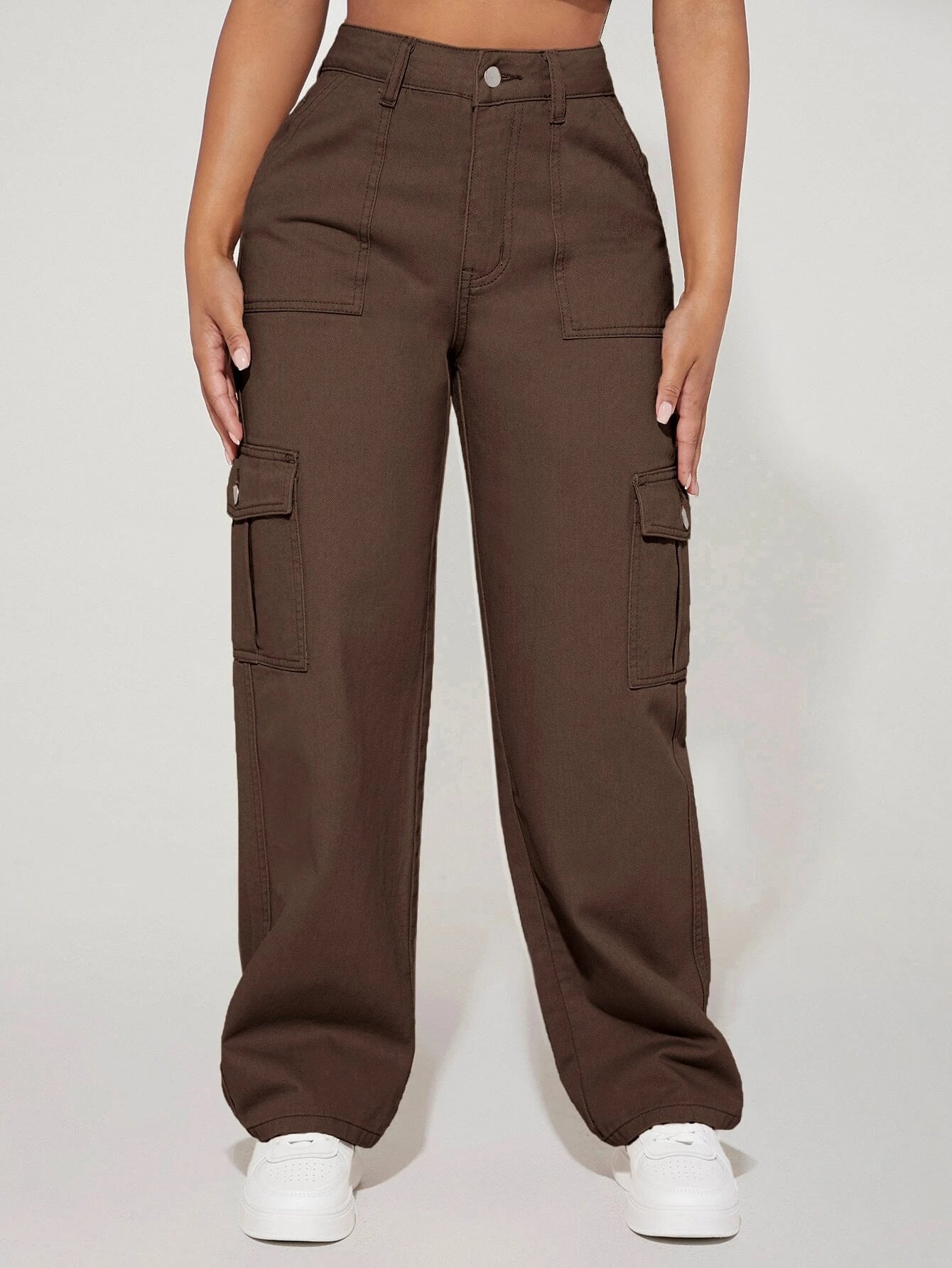 High Waist Straight Leg Cargo Pants – lifestyle view 24