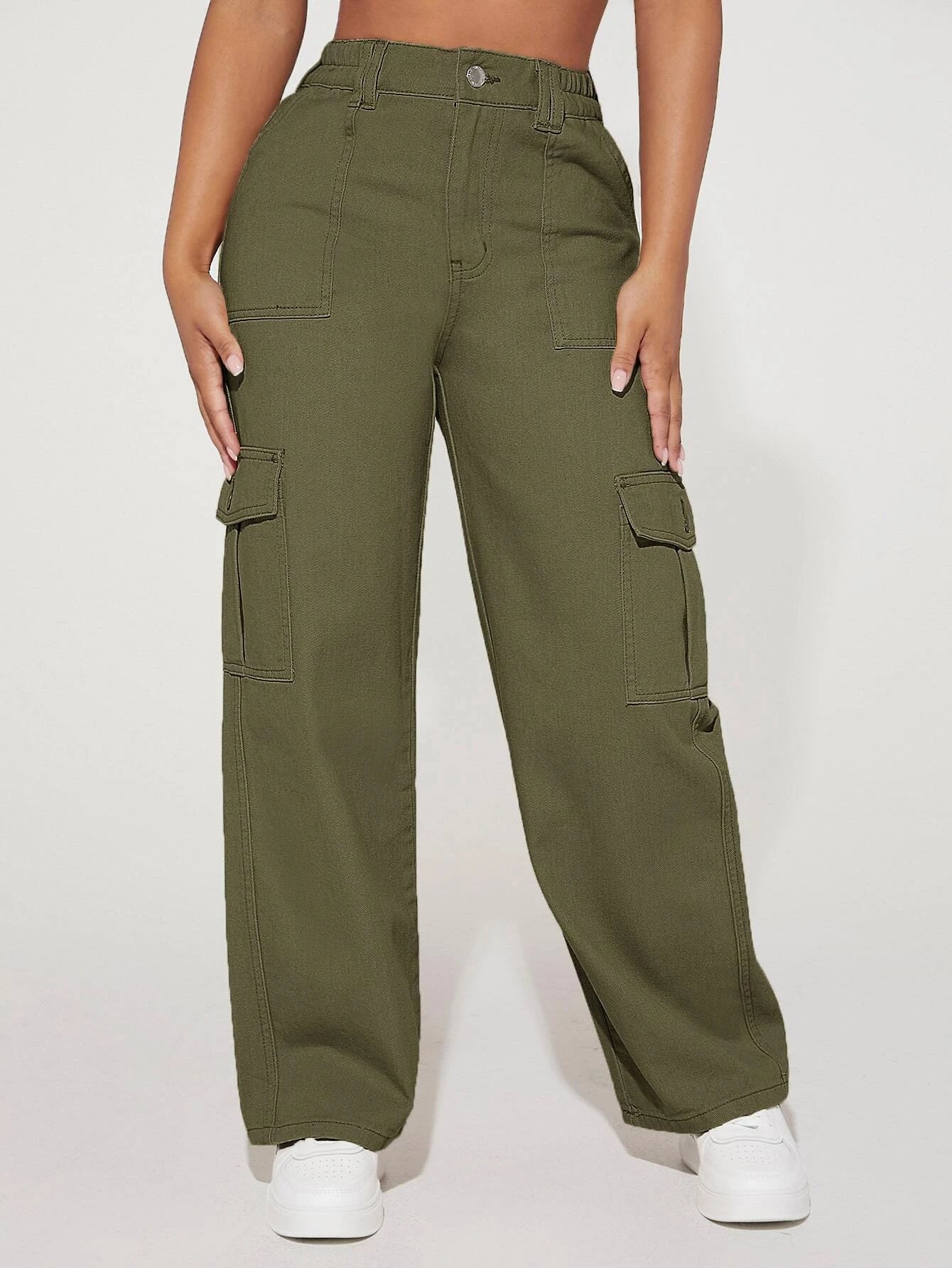 Flap Pocket Cargo Jeans – styled outfit view