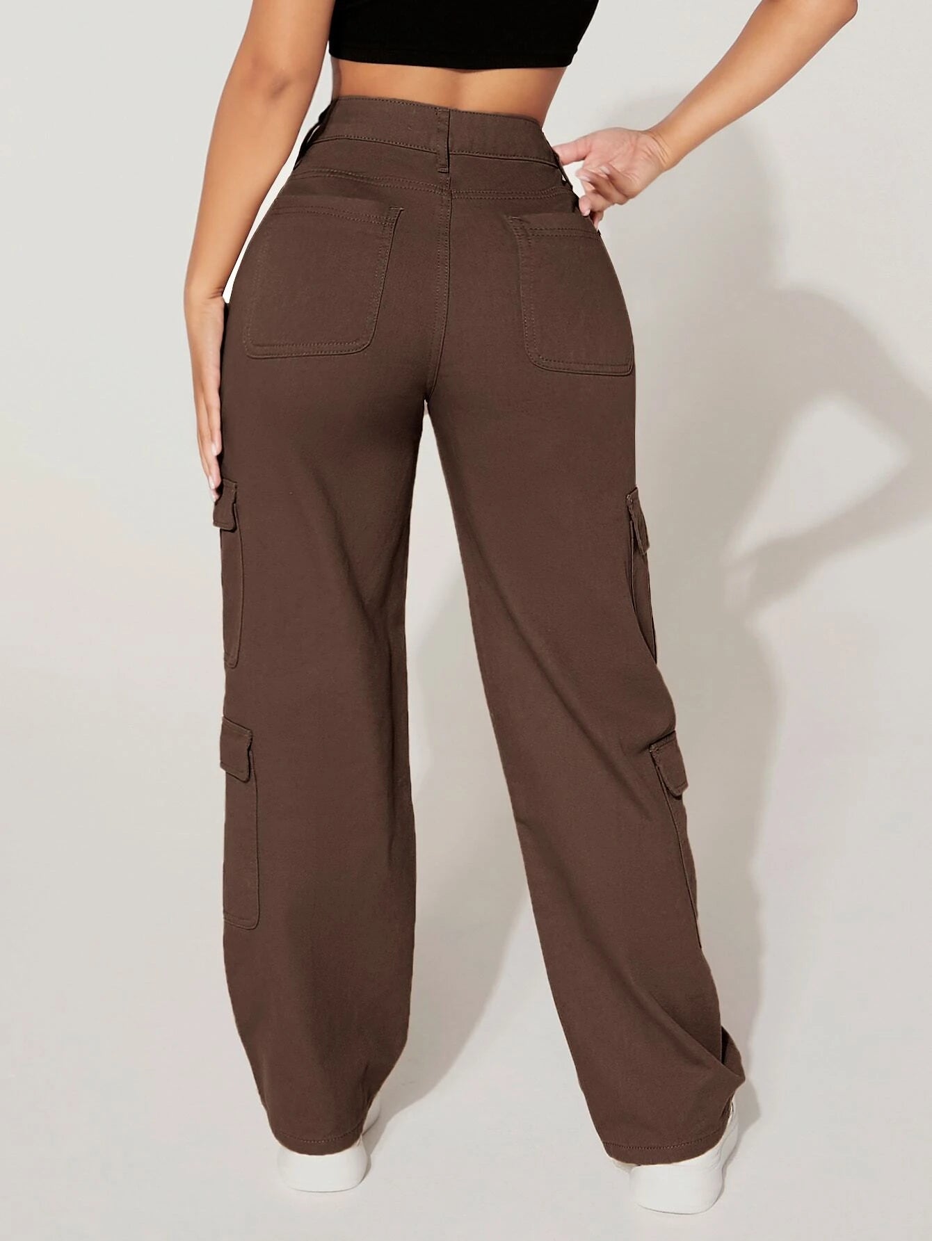 Stylish Flap Pocket Cargo Jeans – lifestyle view 12