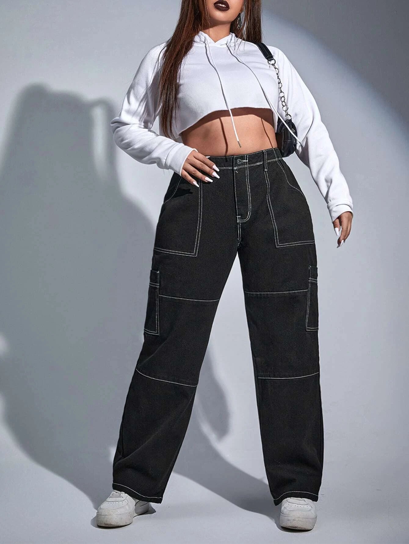 Wide Denim Jeans – back view detail