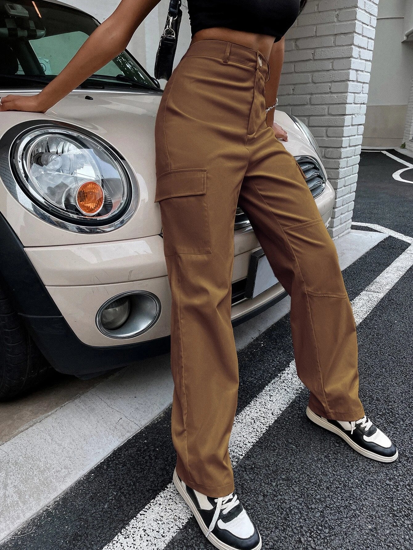 Buttoned Zipper Fly Pants – lifestyle view 19