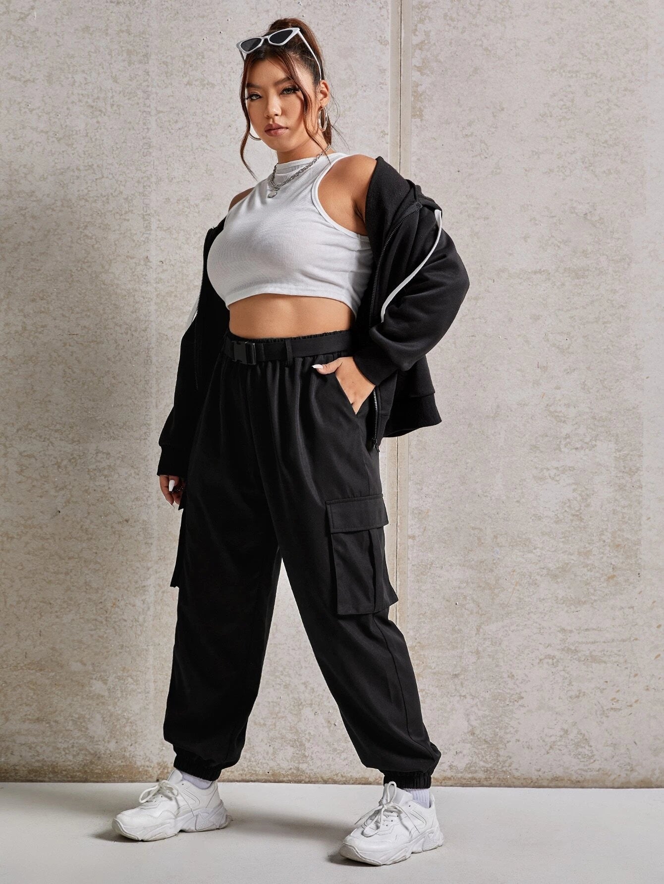 Buckled Belted Cargo Pants – back view detail