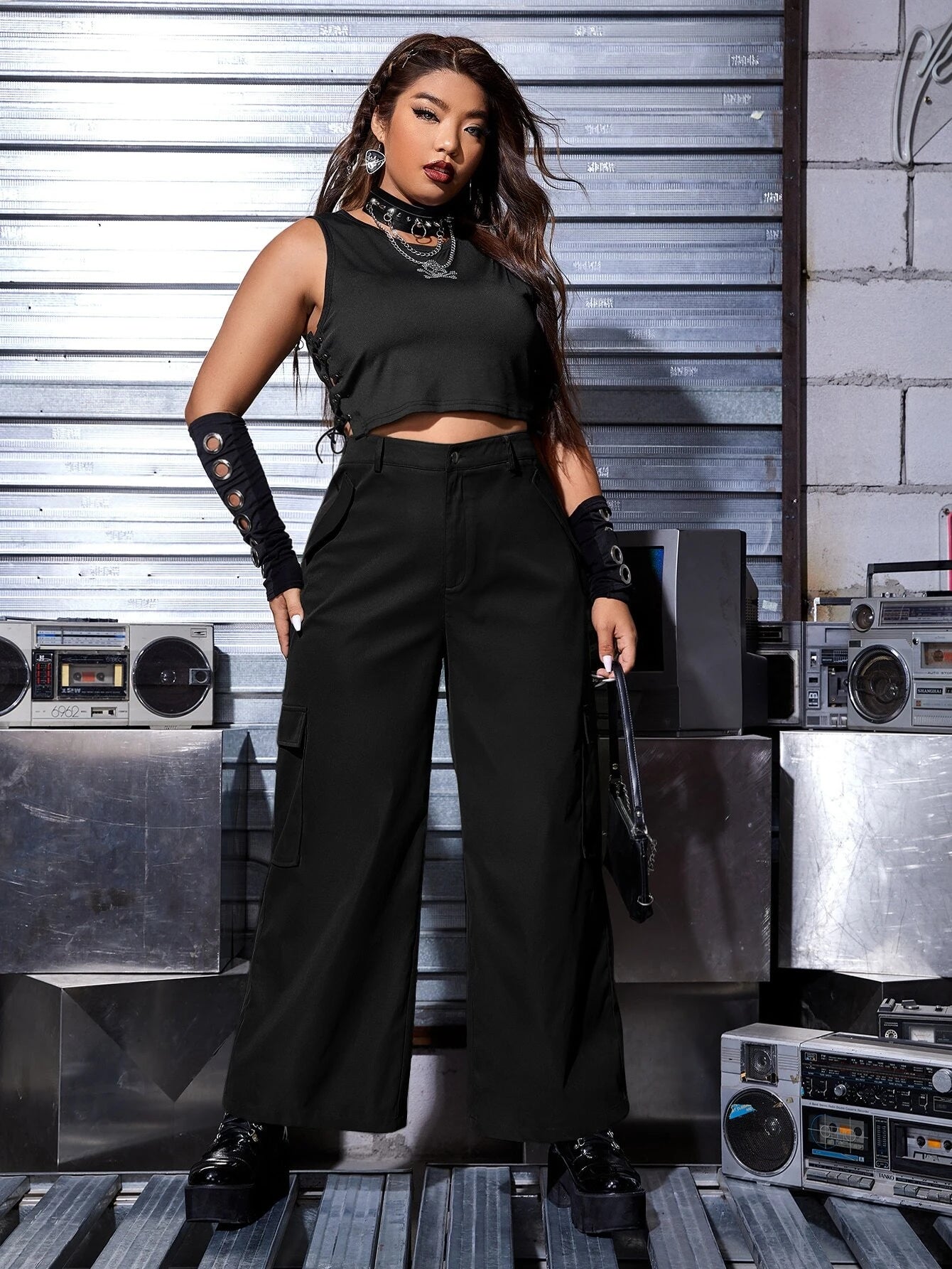 Non-Stretch Pocket Cargo Pant – women's cargo pants front view
