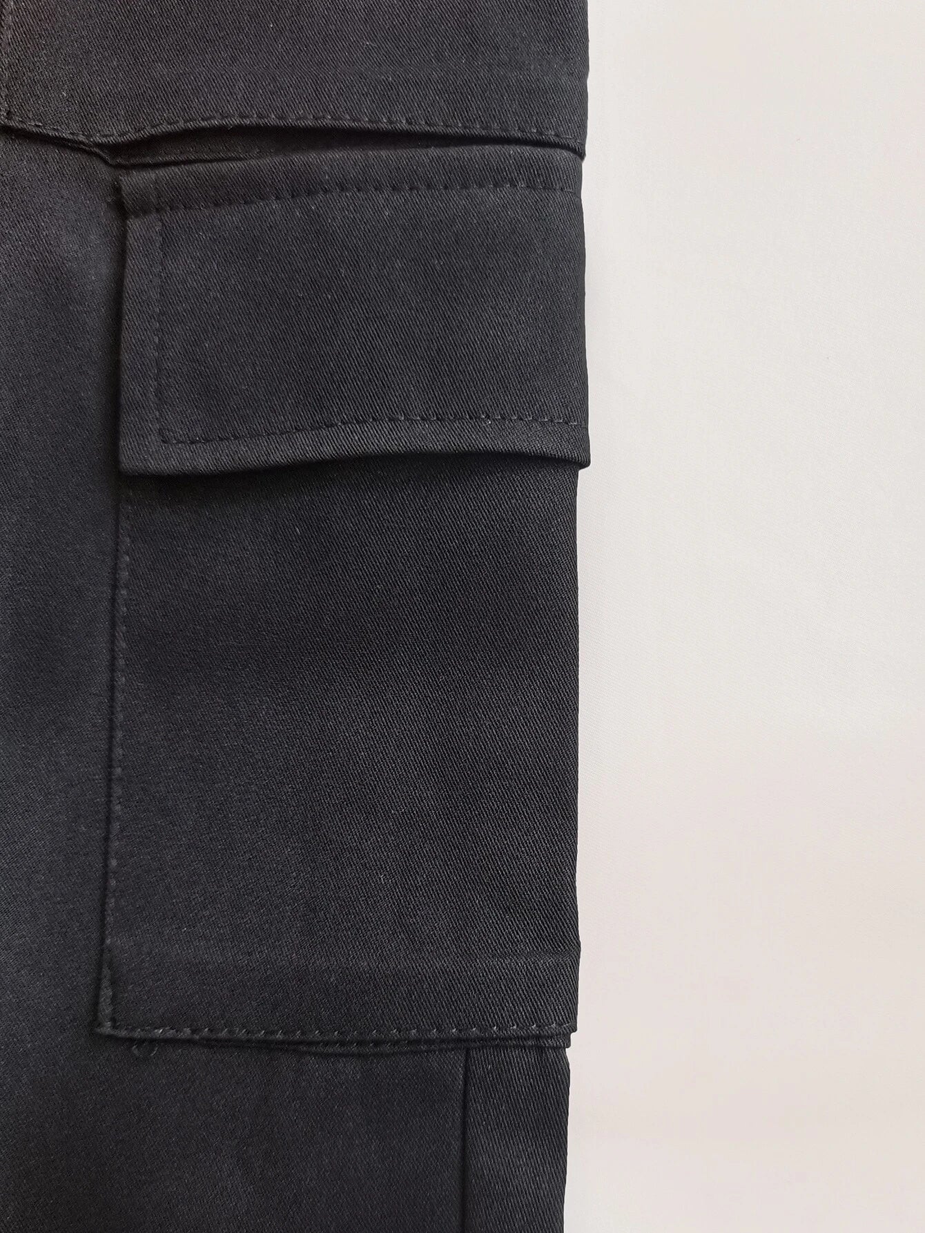 High Waist Solid Flap Pocket Cargo Pants – lifestyle view 20