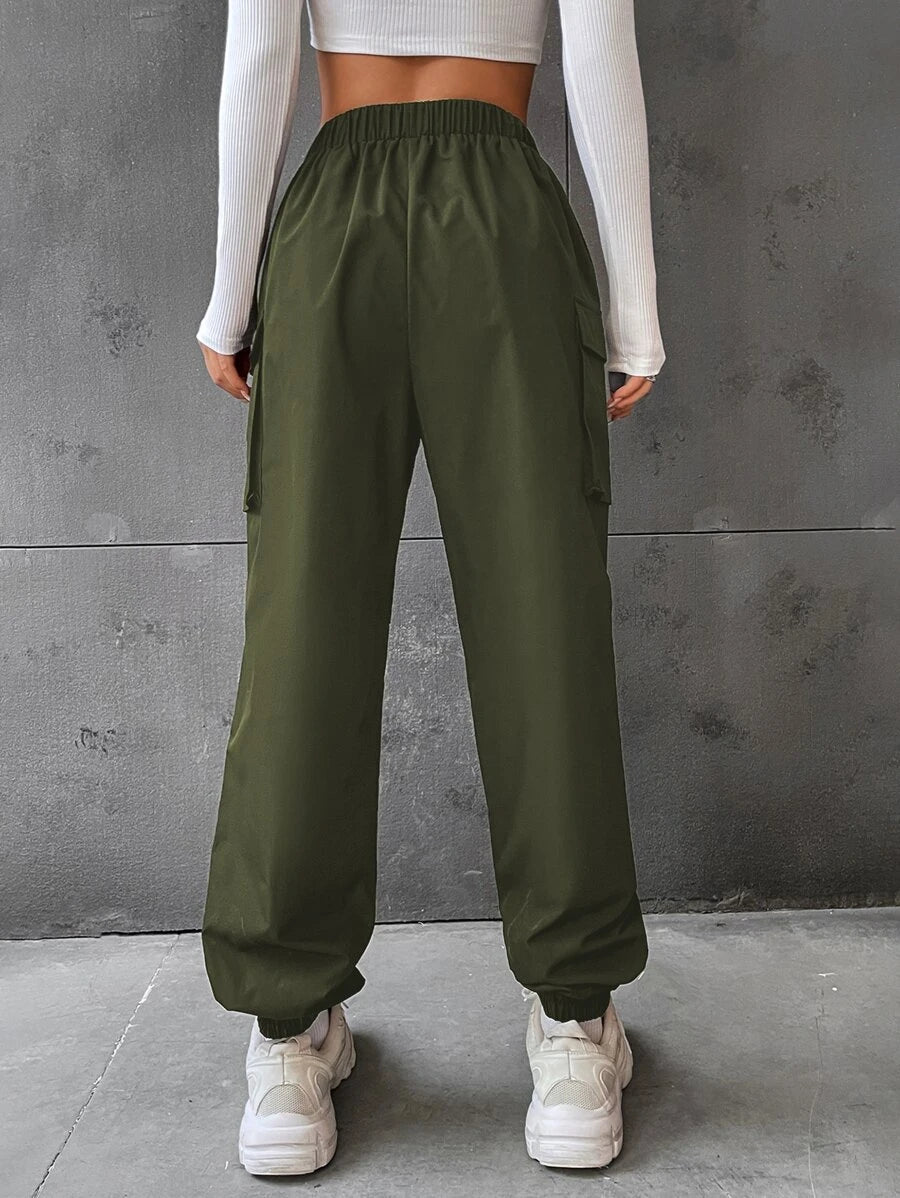 Flap Pocket Side Jogger Pants – model wearing view