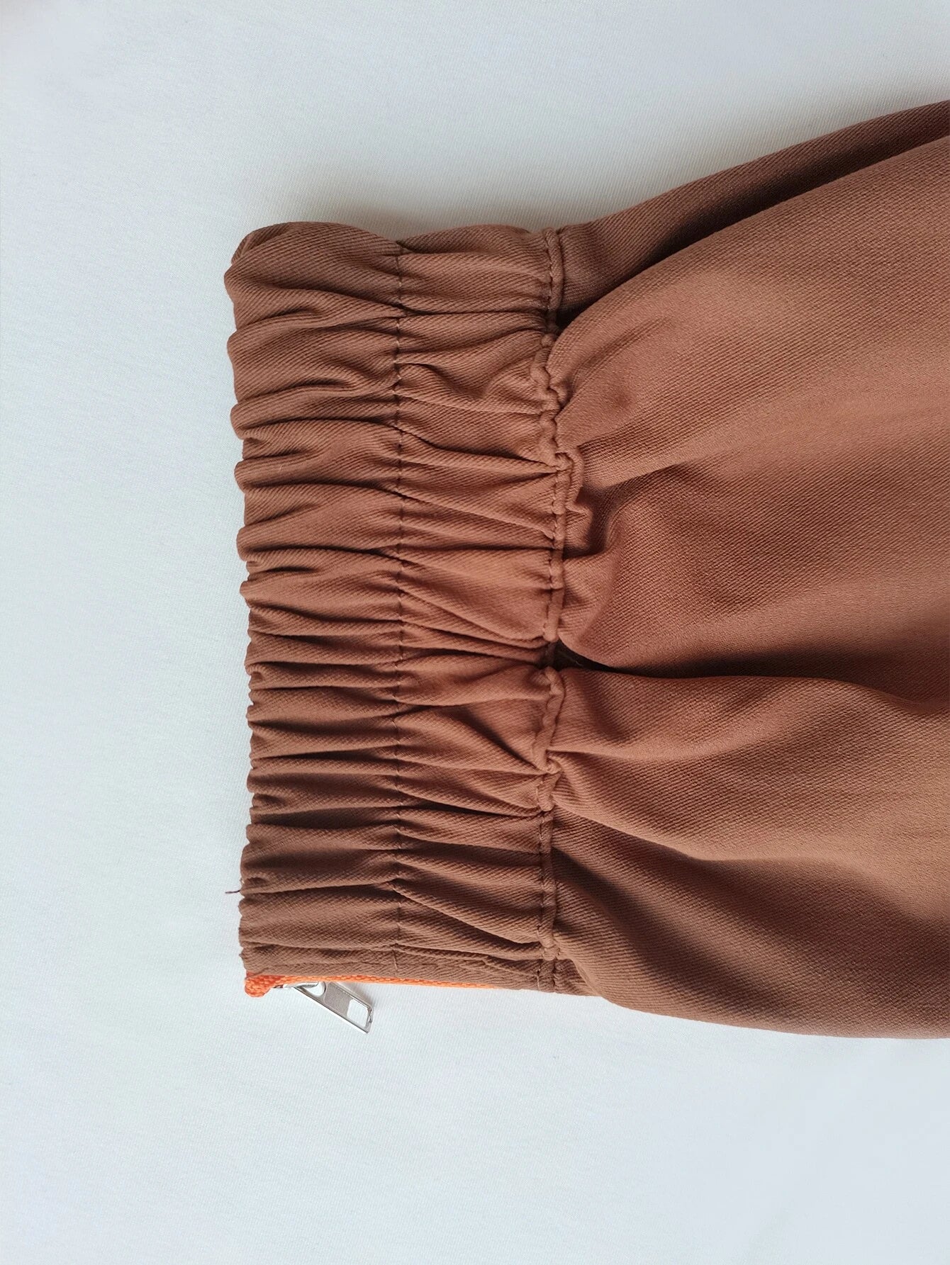 High Waist Solid Flap Pocket Cargo Pants – back view detail