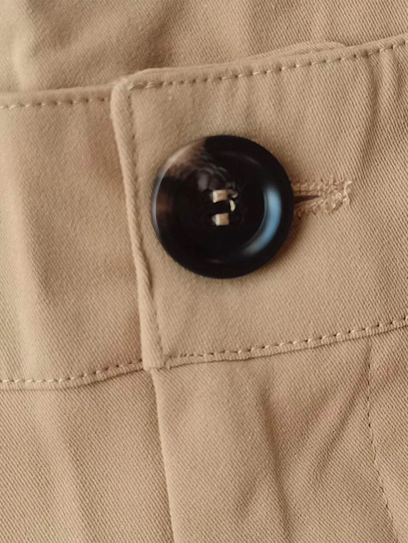 High Waist Solid Flap Pocket Cargo Pants – lifestyle view 19