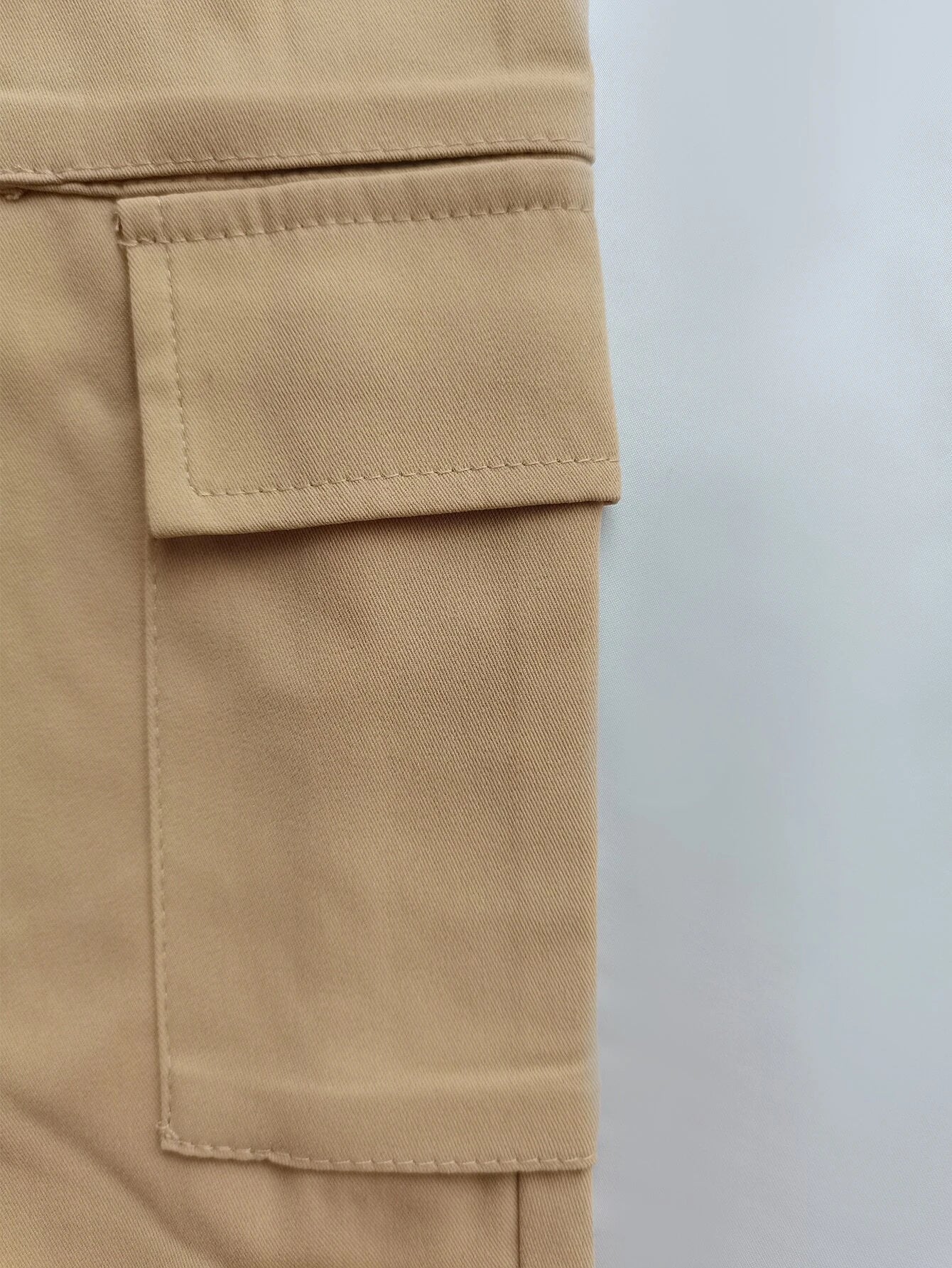 High Waist Solid Flap Pocket Cargo Pants – lifestyle view 14