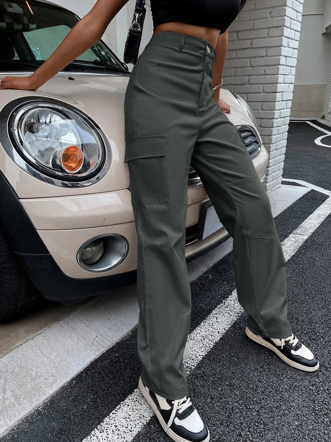 Buttoned Zipper Fly Pants – lifestyle view 33