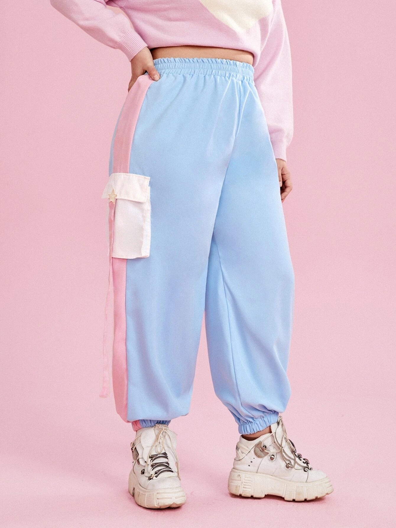 Casual Flap Pocket Cargo Pants Style 7 – waistband detail