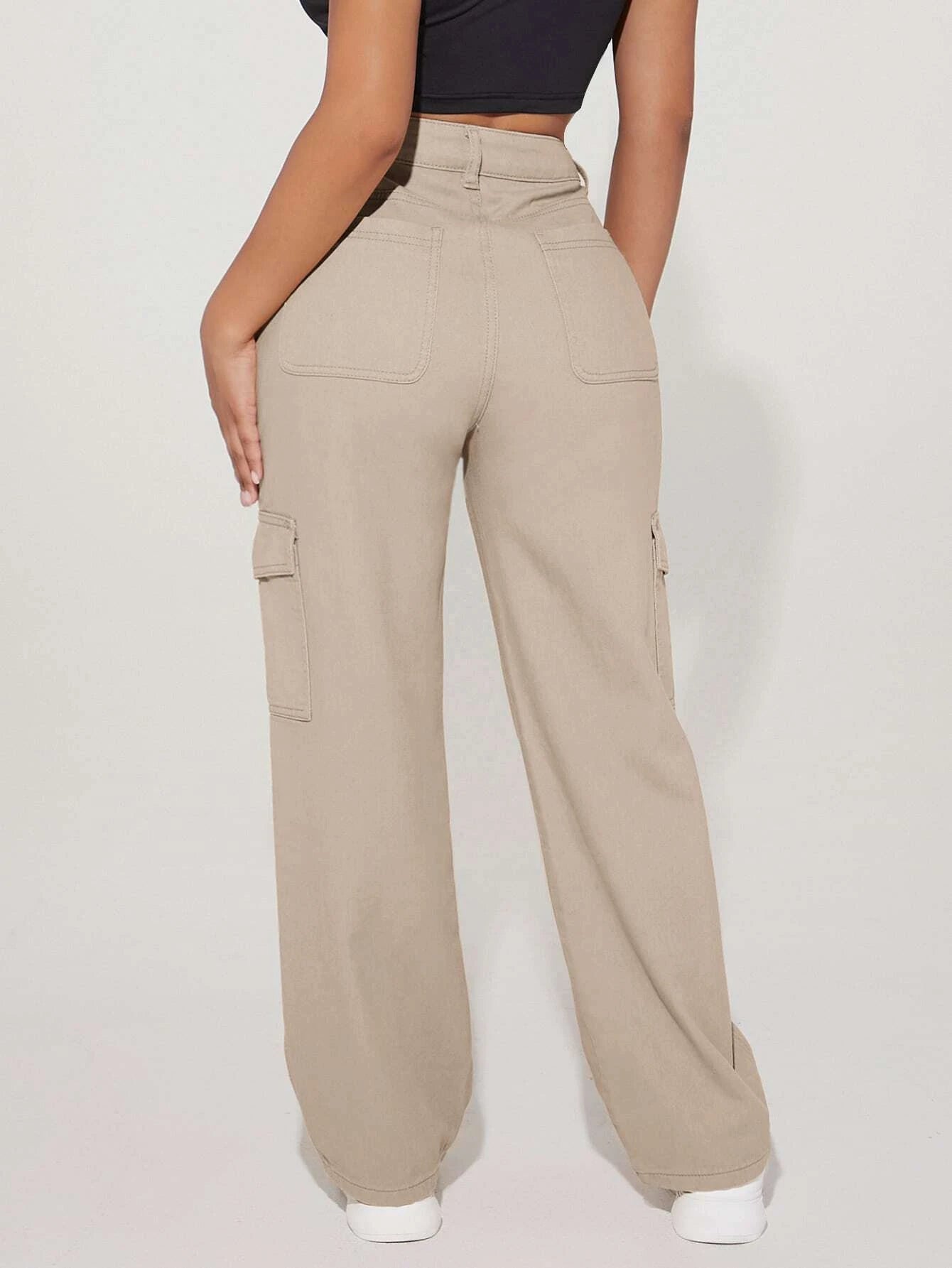High Rise Flap Pocket Side Cargo Jean – lifestyle view 14