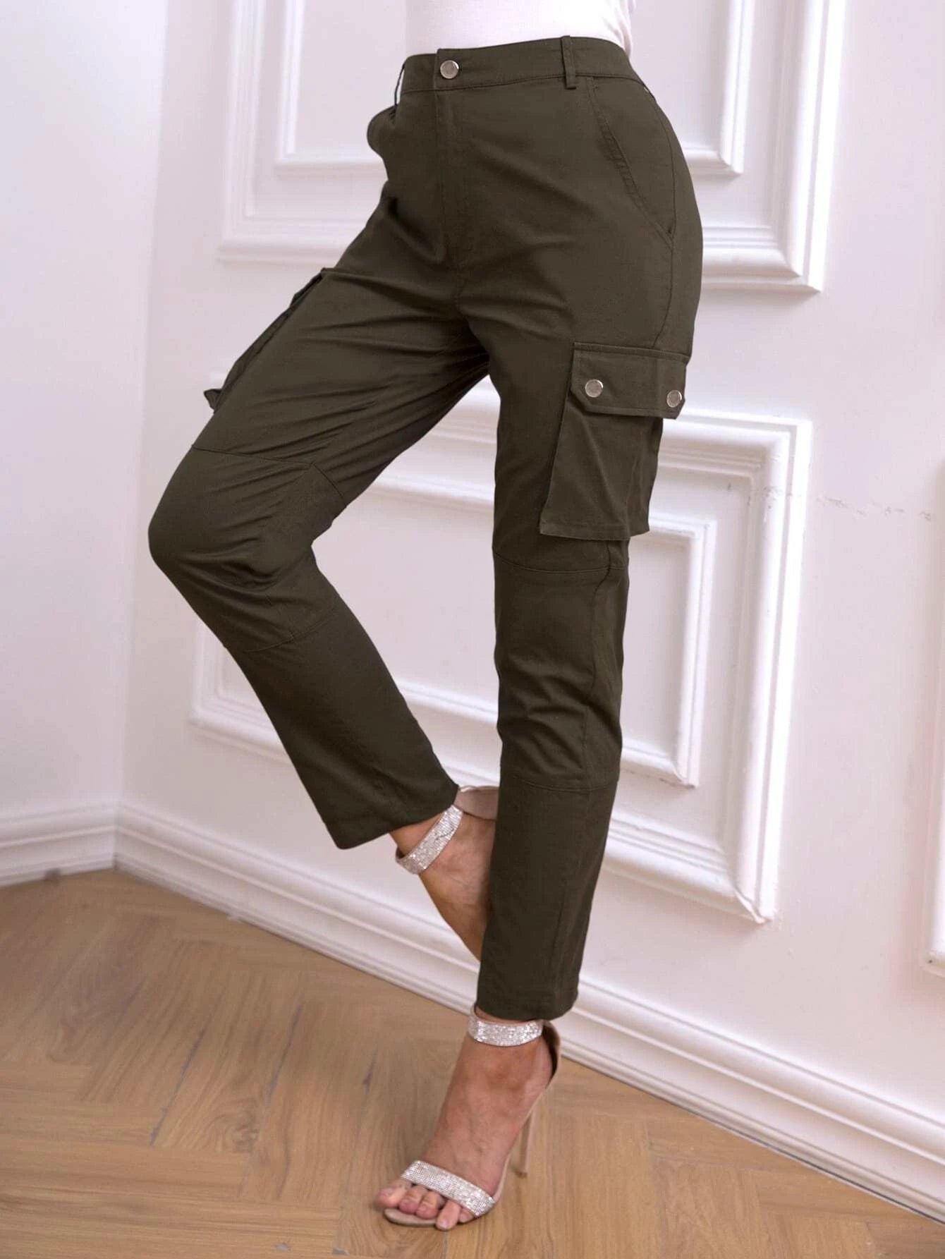 Long Flap Pocket Cargo Pants Style 2 – waistband detail