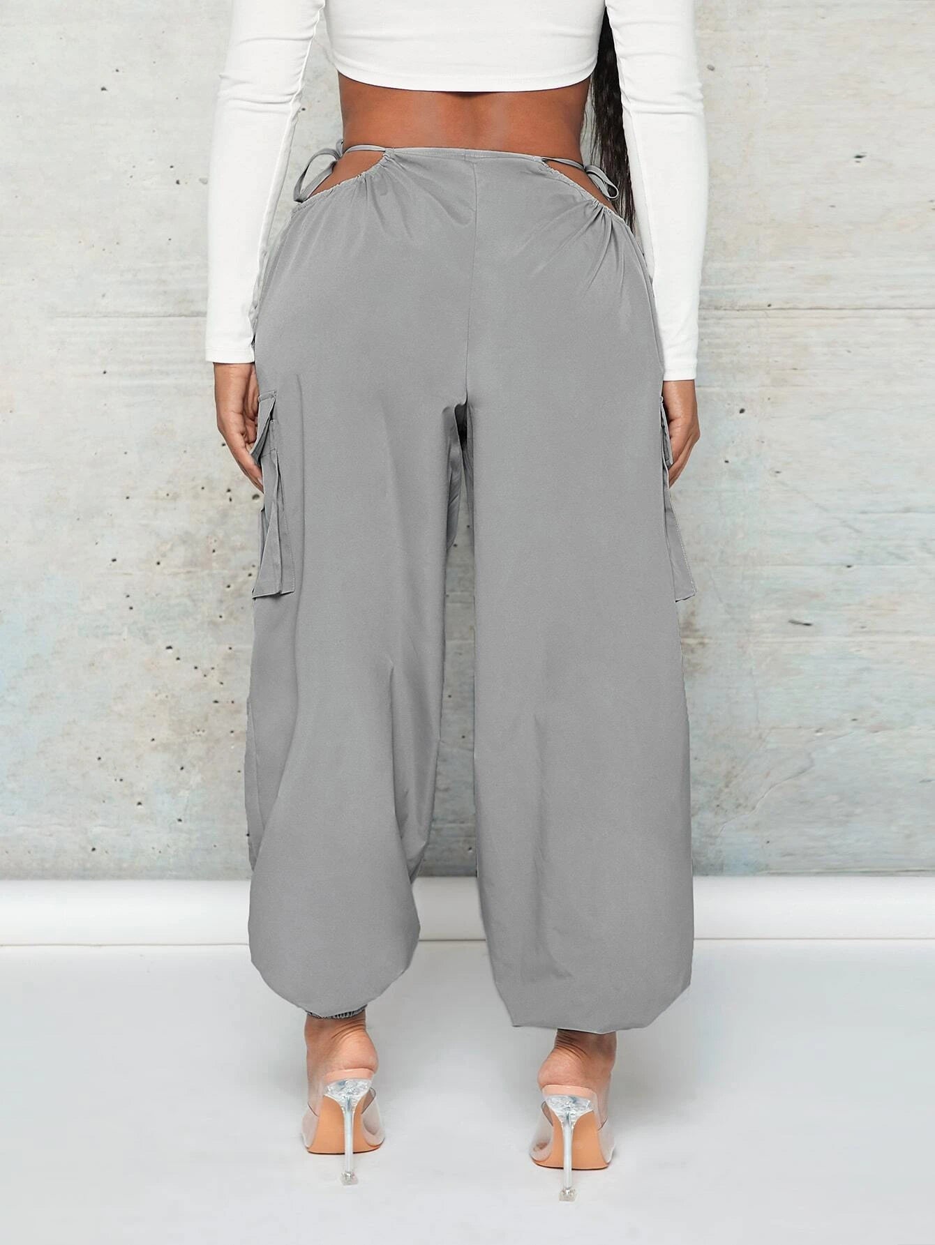 Knot Flap Regular Fit Pocket Cargo Pant – styled outfit view