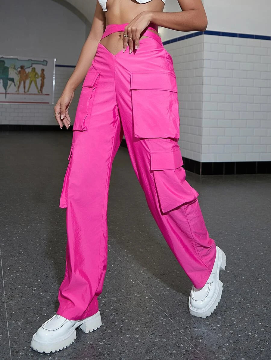 Casual Street Flap Pocket Side Cargo Pants – lifestyle view 26