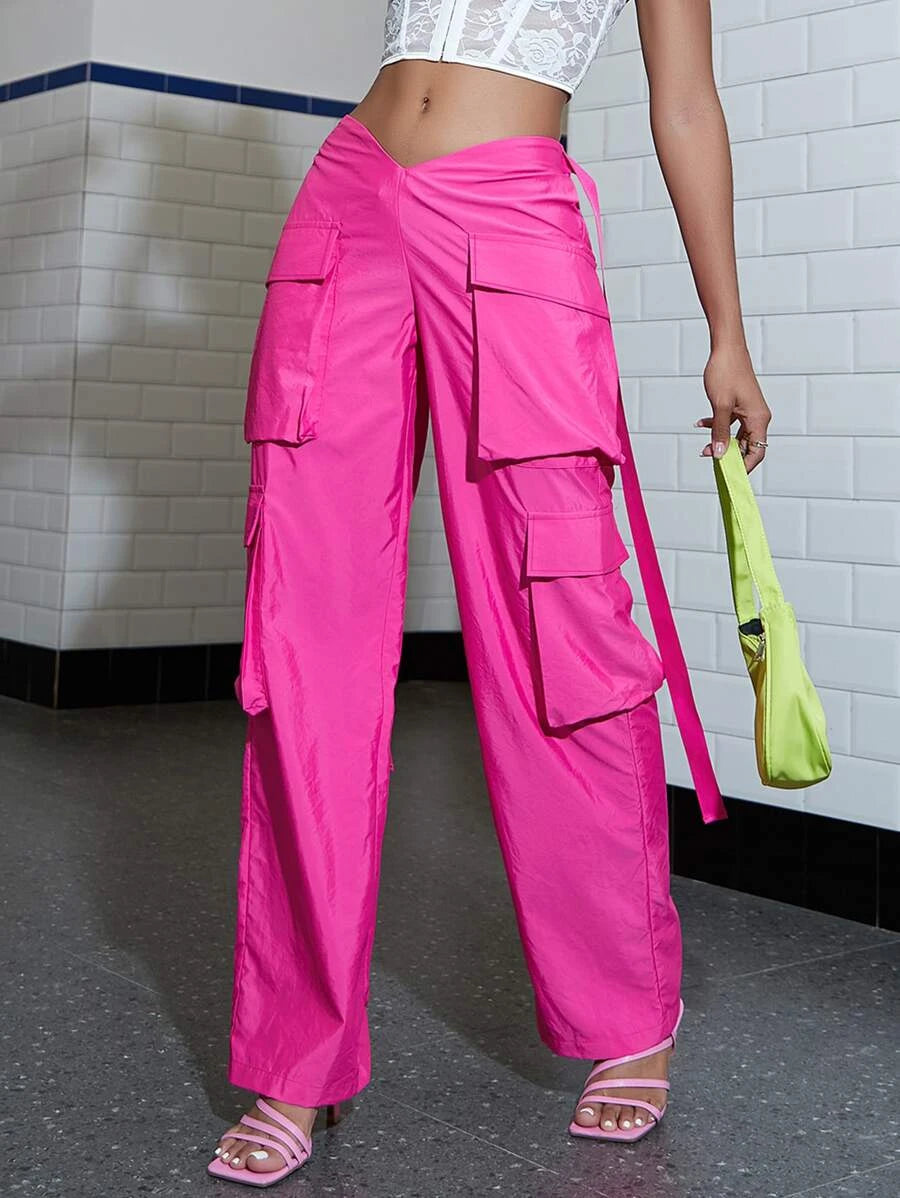 Casual Street Flap Pocket Side Cargo Pants – lifestyle view 27
