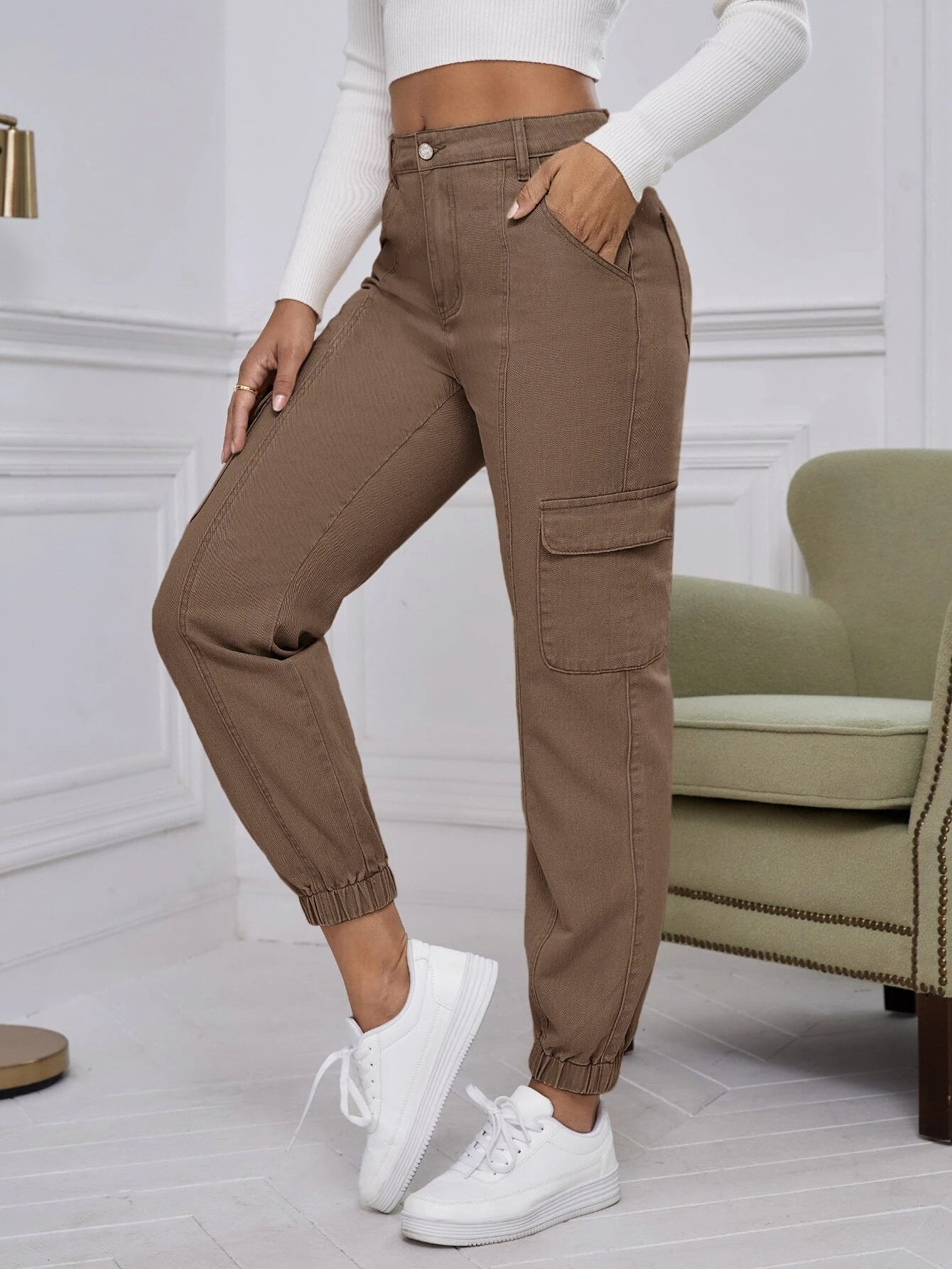 Non-Stretch Pocket Cargo Jean – fit and style view