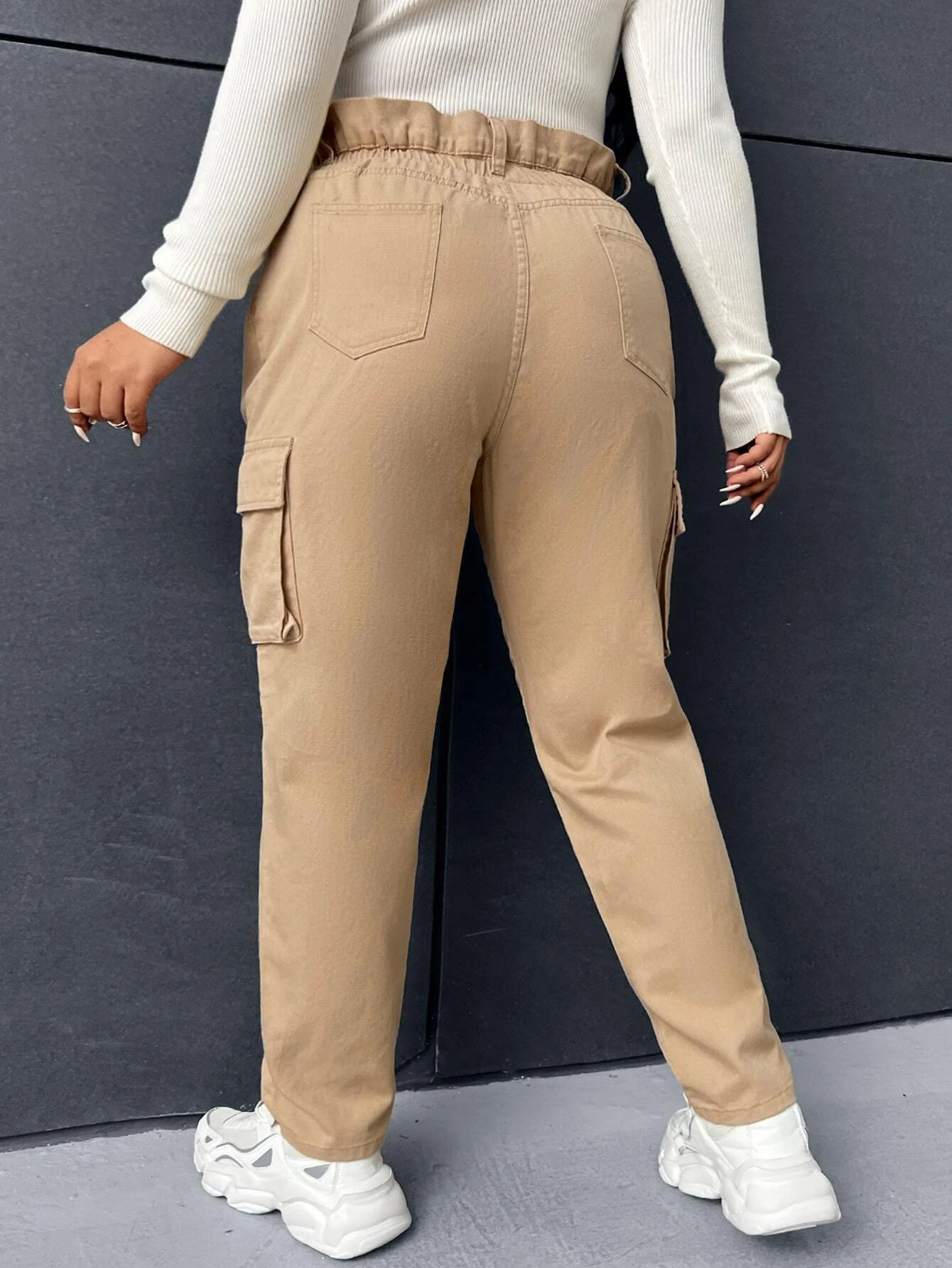 Cargo Jeans With Side Pockets – side profile view