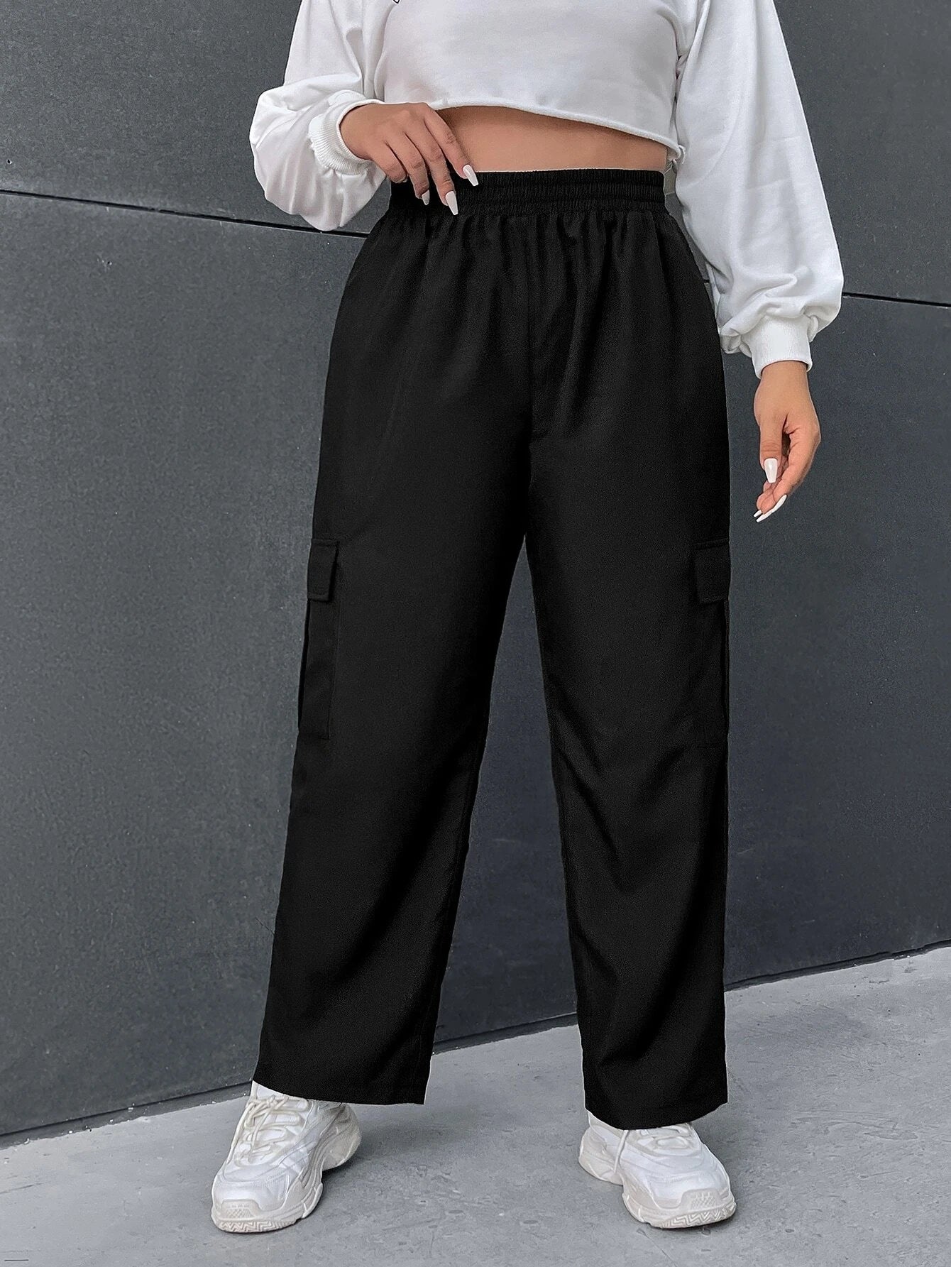 Casual Side Cargo Pants – waistband detail