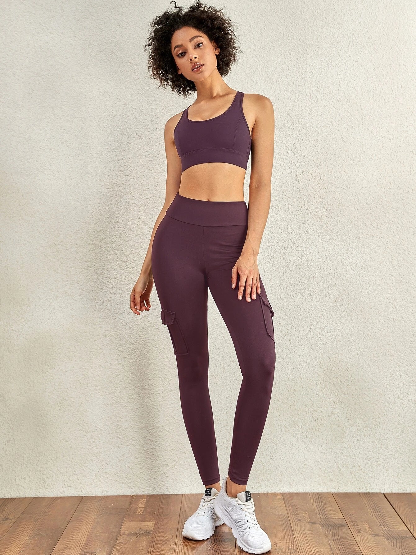 Workout Running Yoga Stretch Cargo Pants – pocket detail close-up