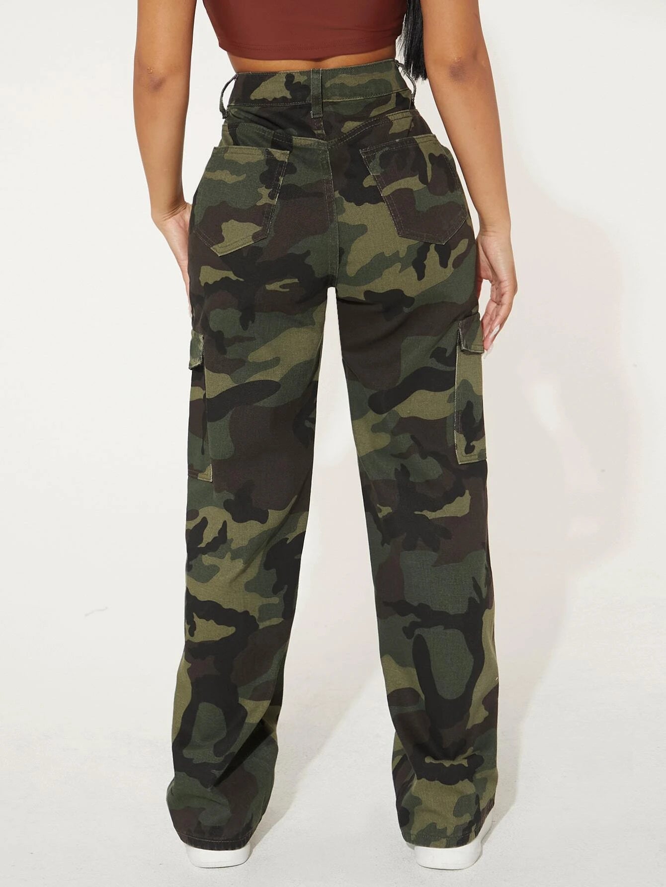 Camo Printed Cargo Jeans