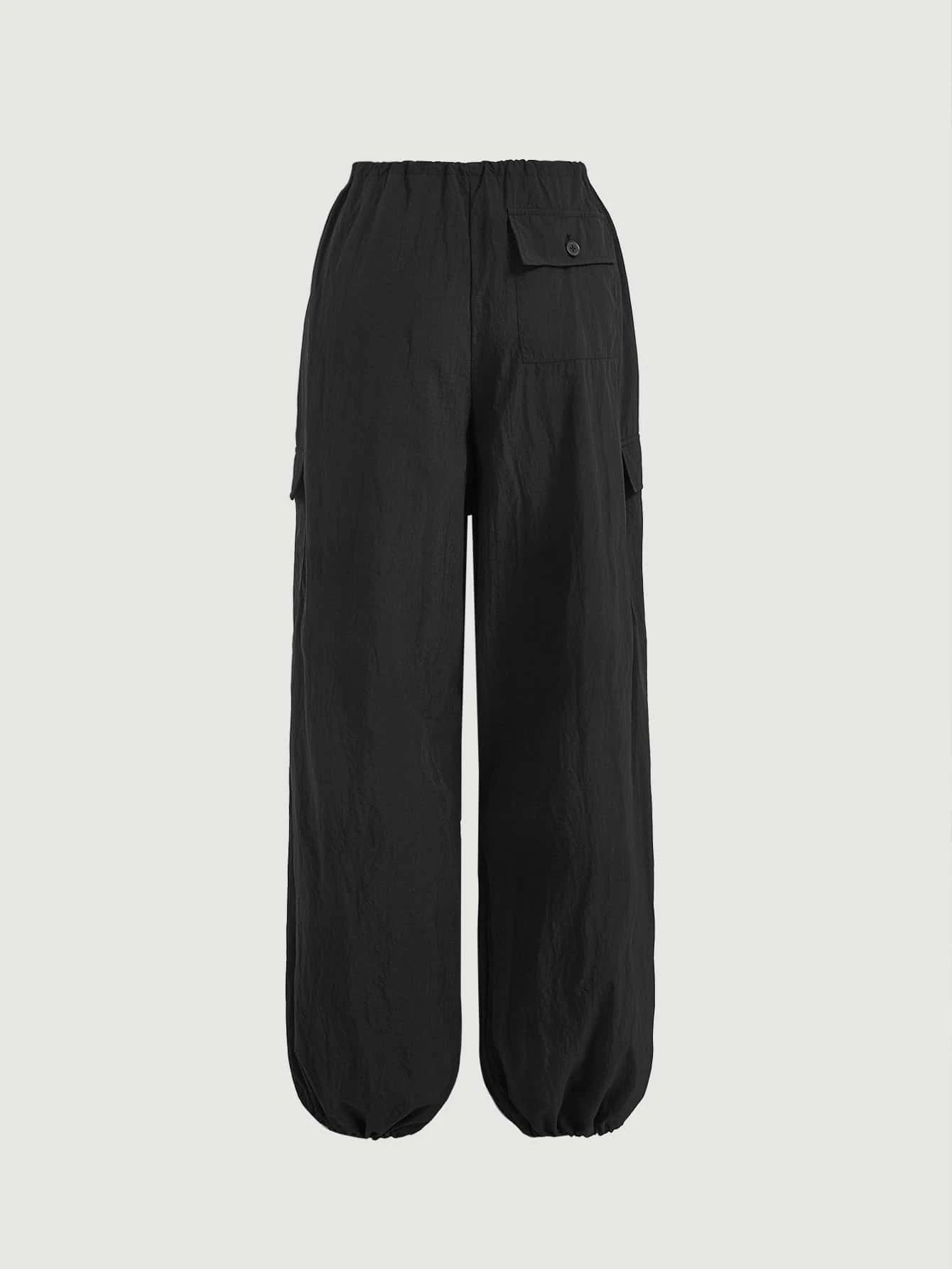Elastic Waist Regular Fit Cargo Pants – waistband detail