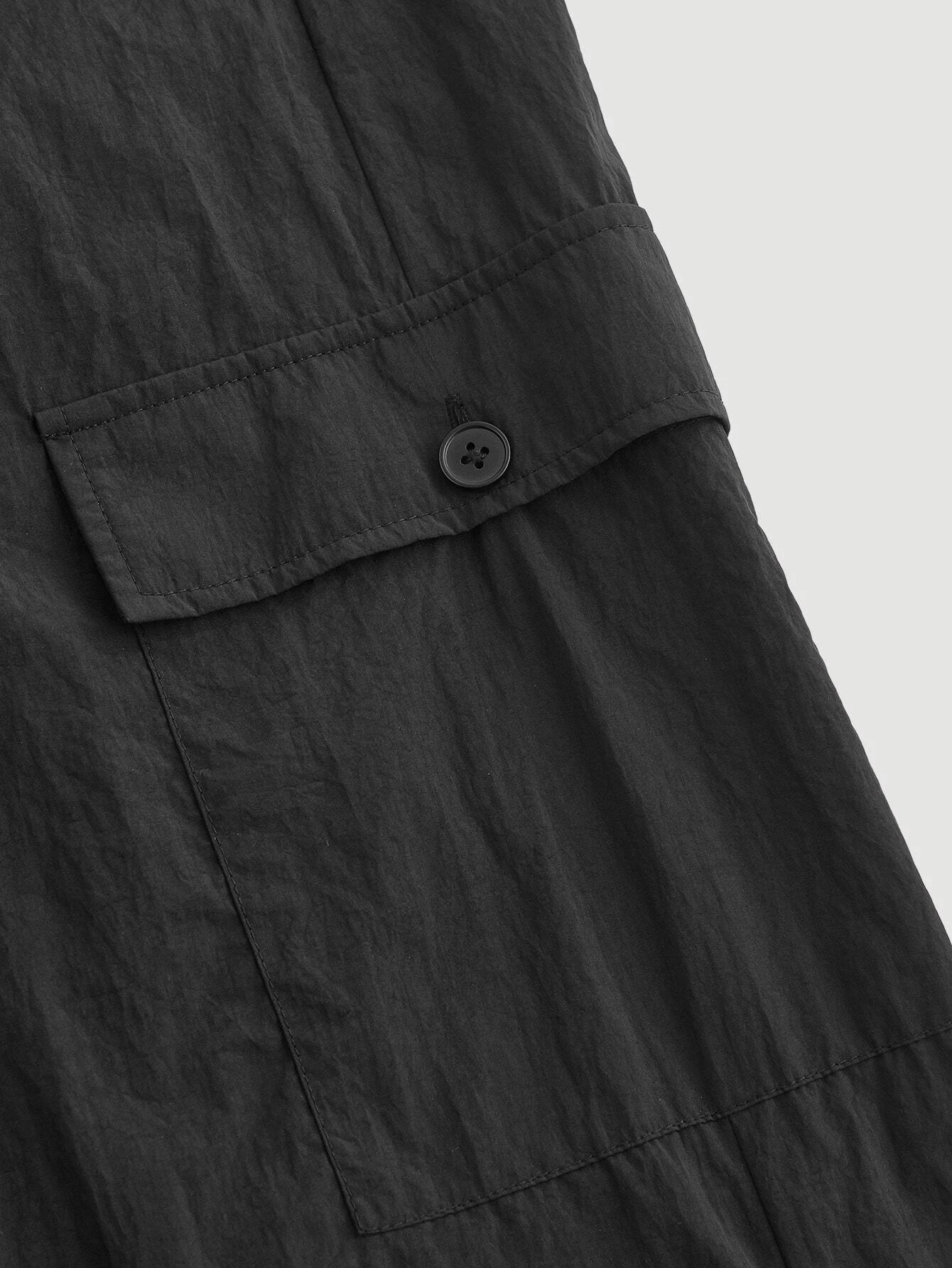 Elastic Waist Regular Fit Cargo Pants – back view detail