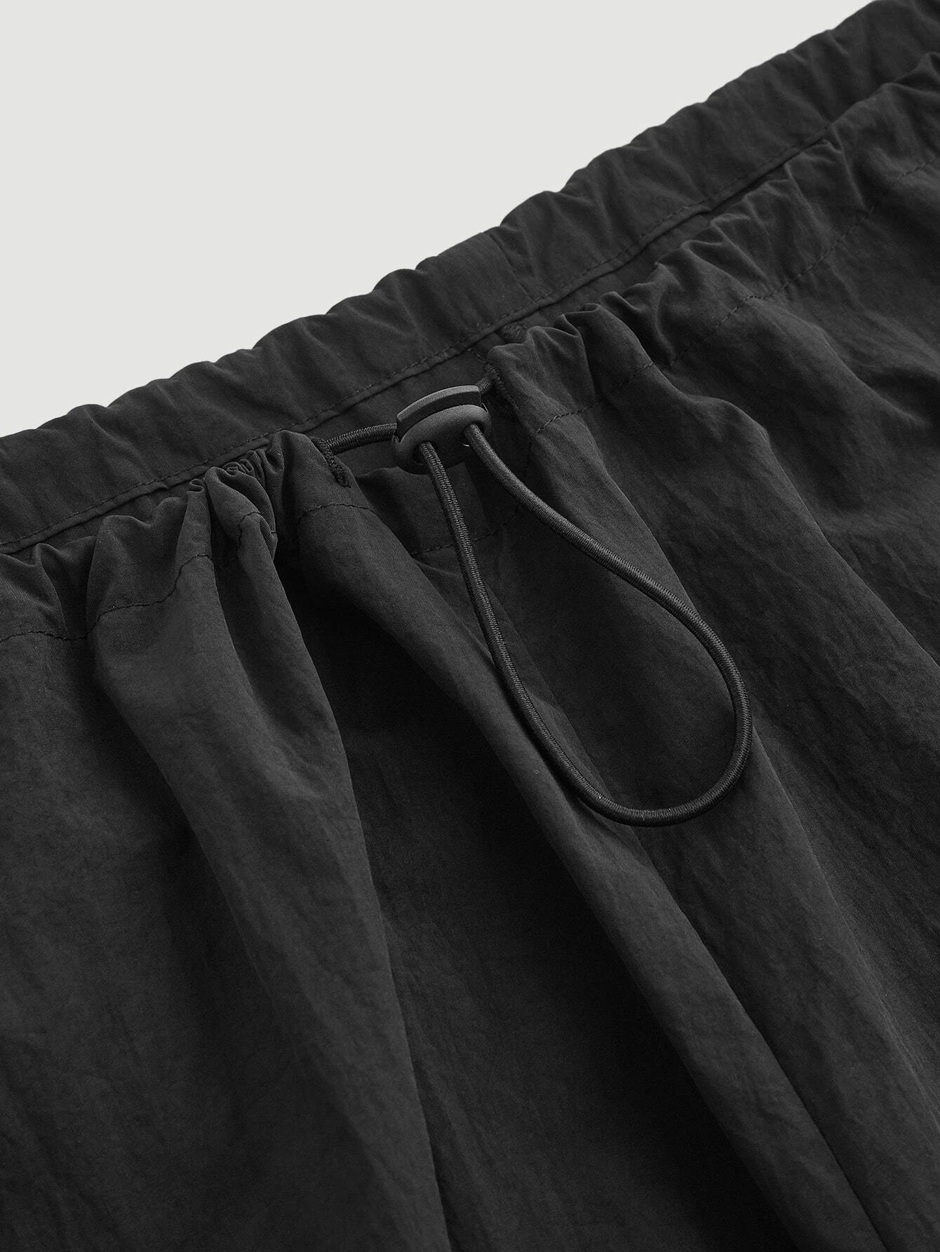 Elastic Waist Regular Fit Cargo Pants – pocket detail close-up