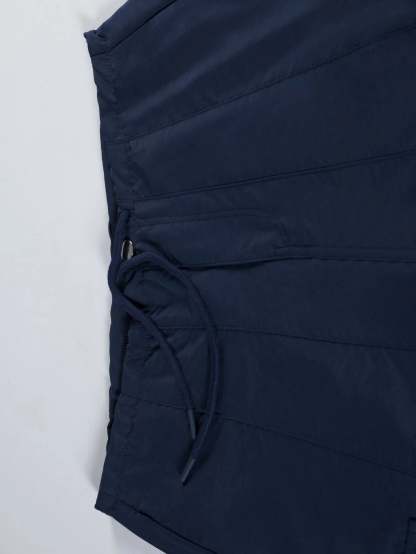 Drawstring Waist Wide Leg Parachute Cargo Jogger Pants